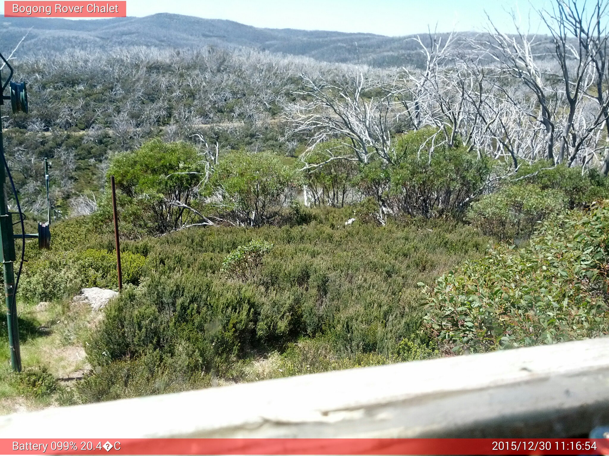 Bogong Web Cam 11:16am Wednesday 30th of December 2015