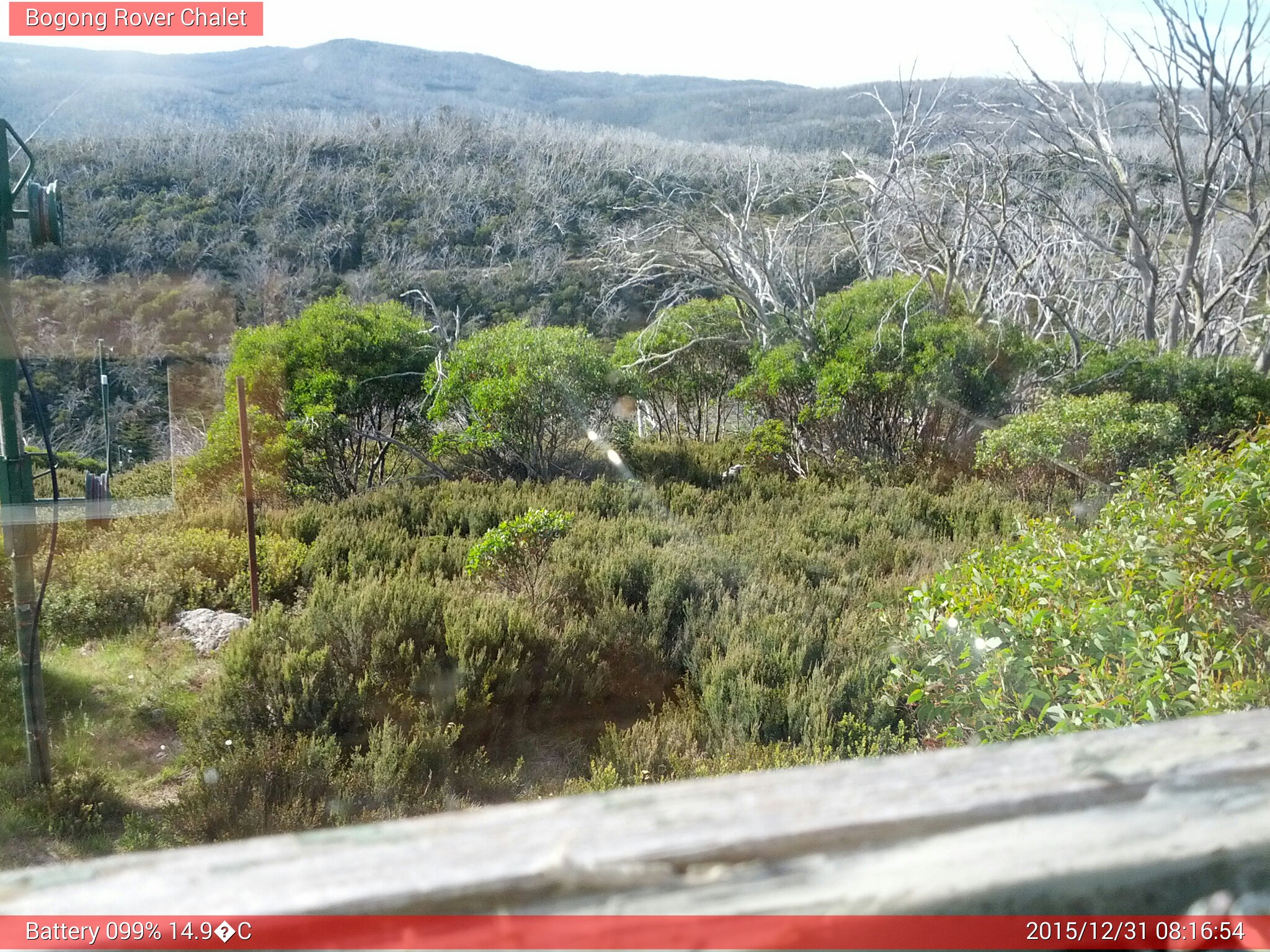 Bogong Web Cam 8:16am Thursday 31st of December 2015