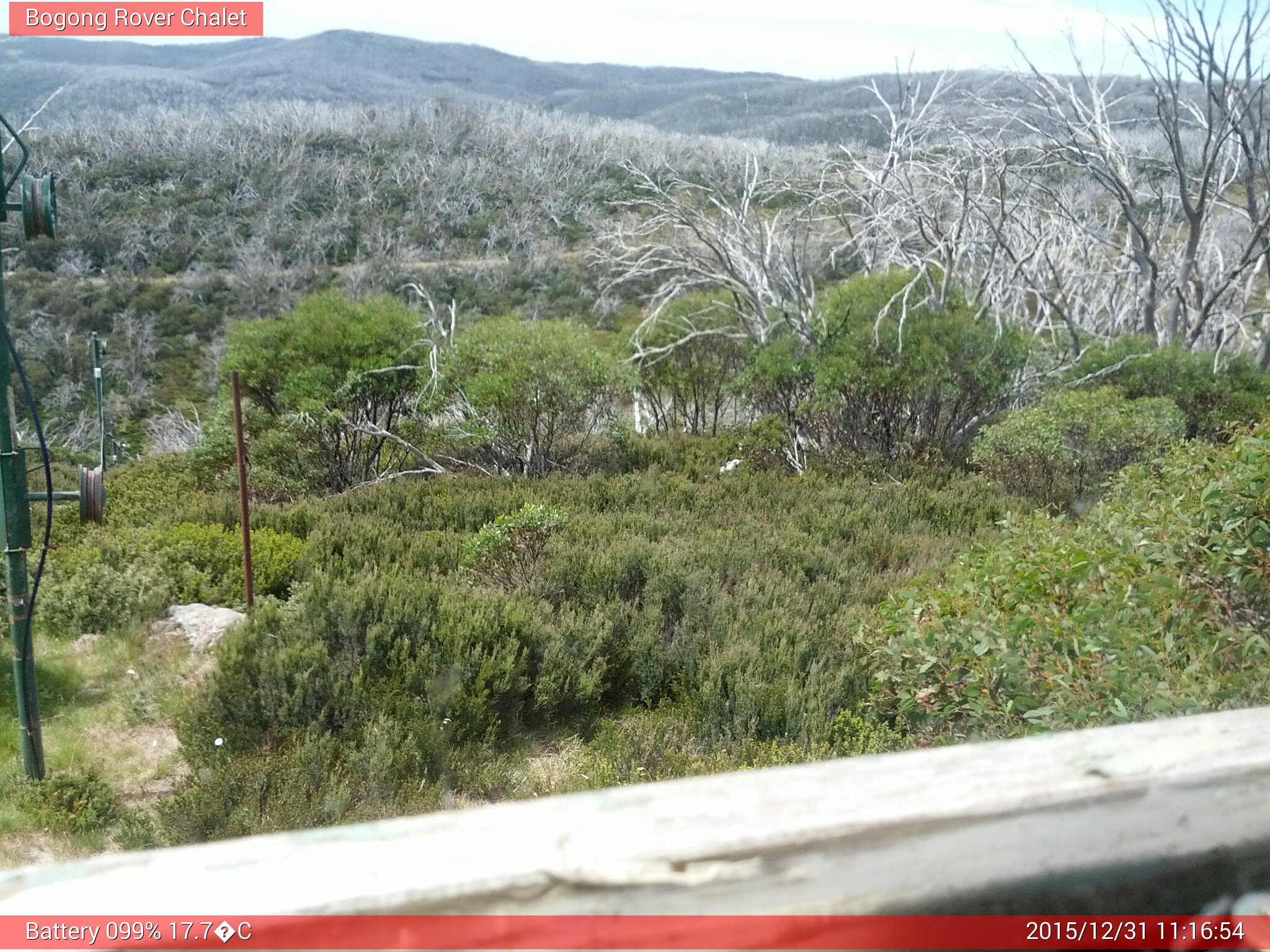 Bogong Web Cam 11:16am Thursday 31st of December 2015