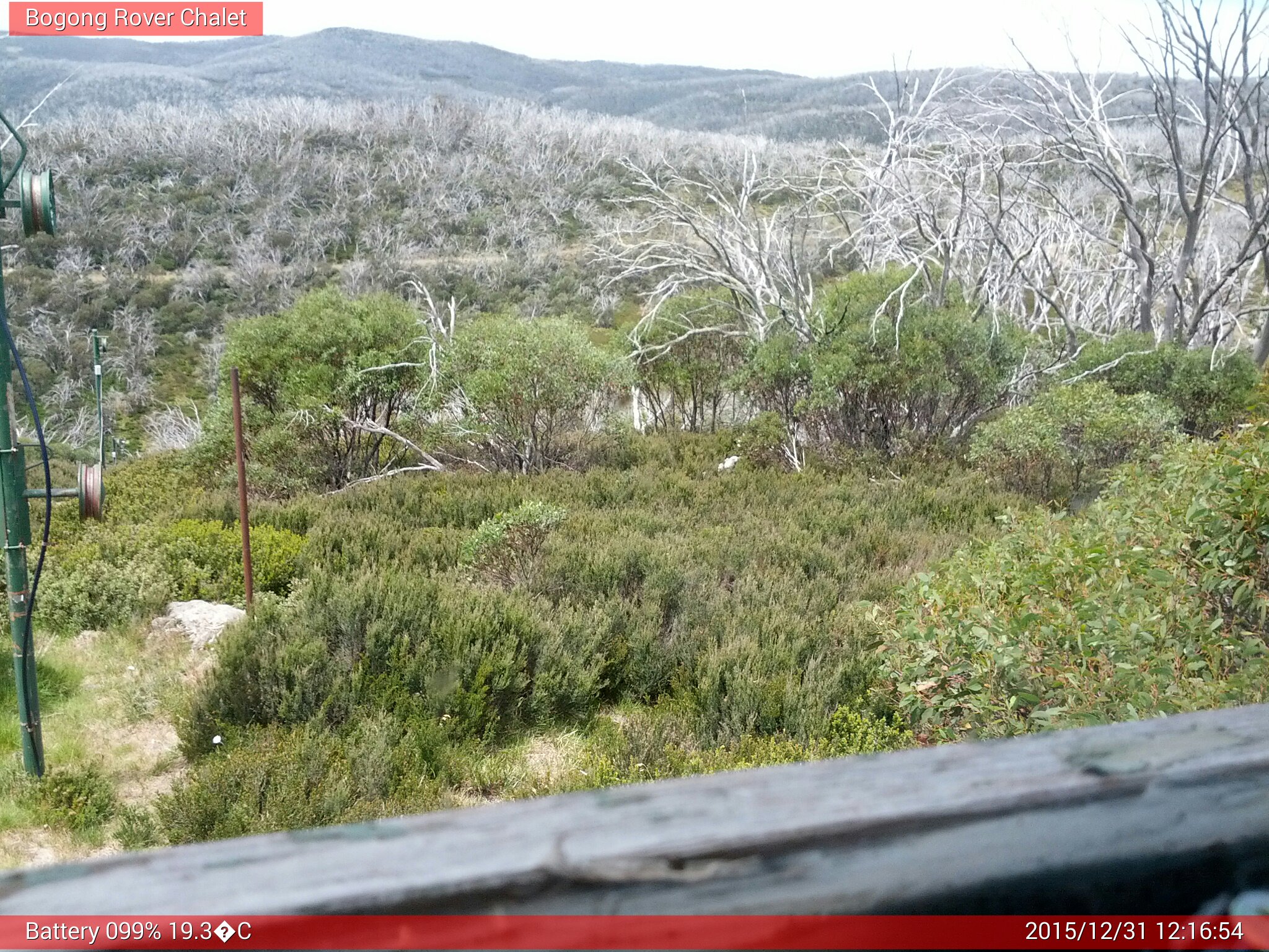 Bogong Web Cam 12:16pm Thursday 31st of December 2015