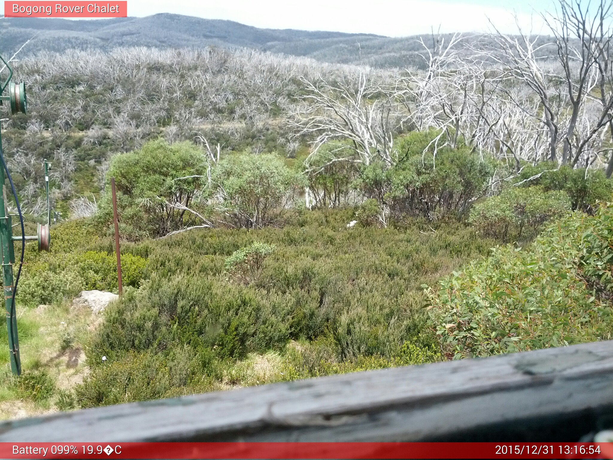 Bogong Web Cam 1:16pm Thursday 31st of December 2015