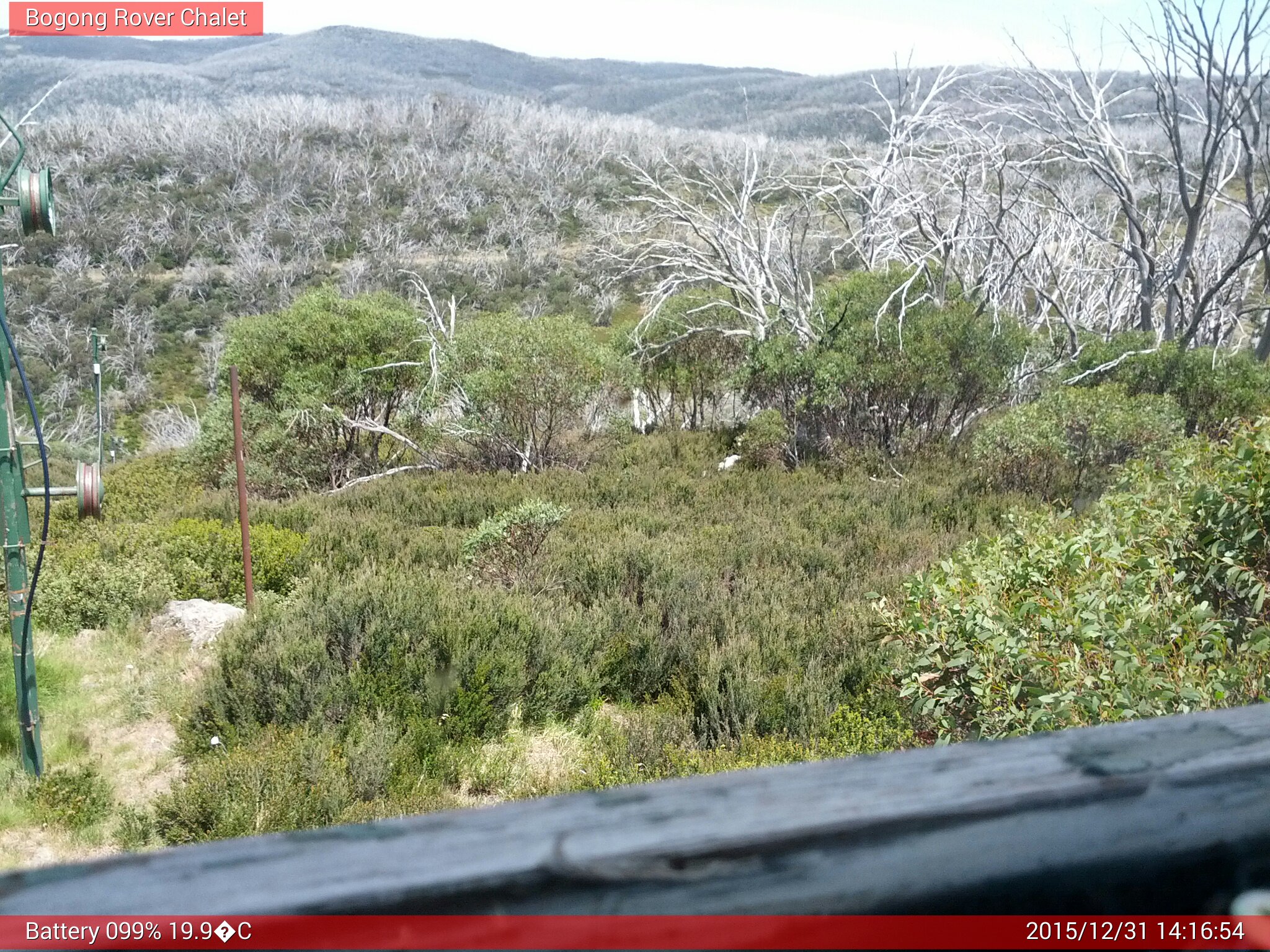 Bogong Web Cam 2:16pm Thursday 31st of December 2015