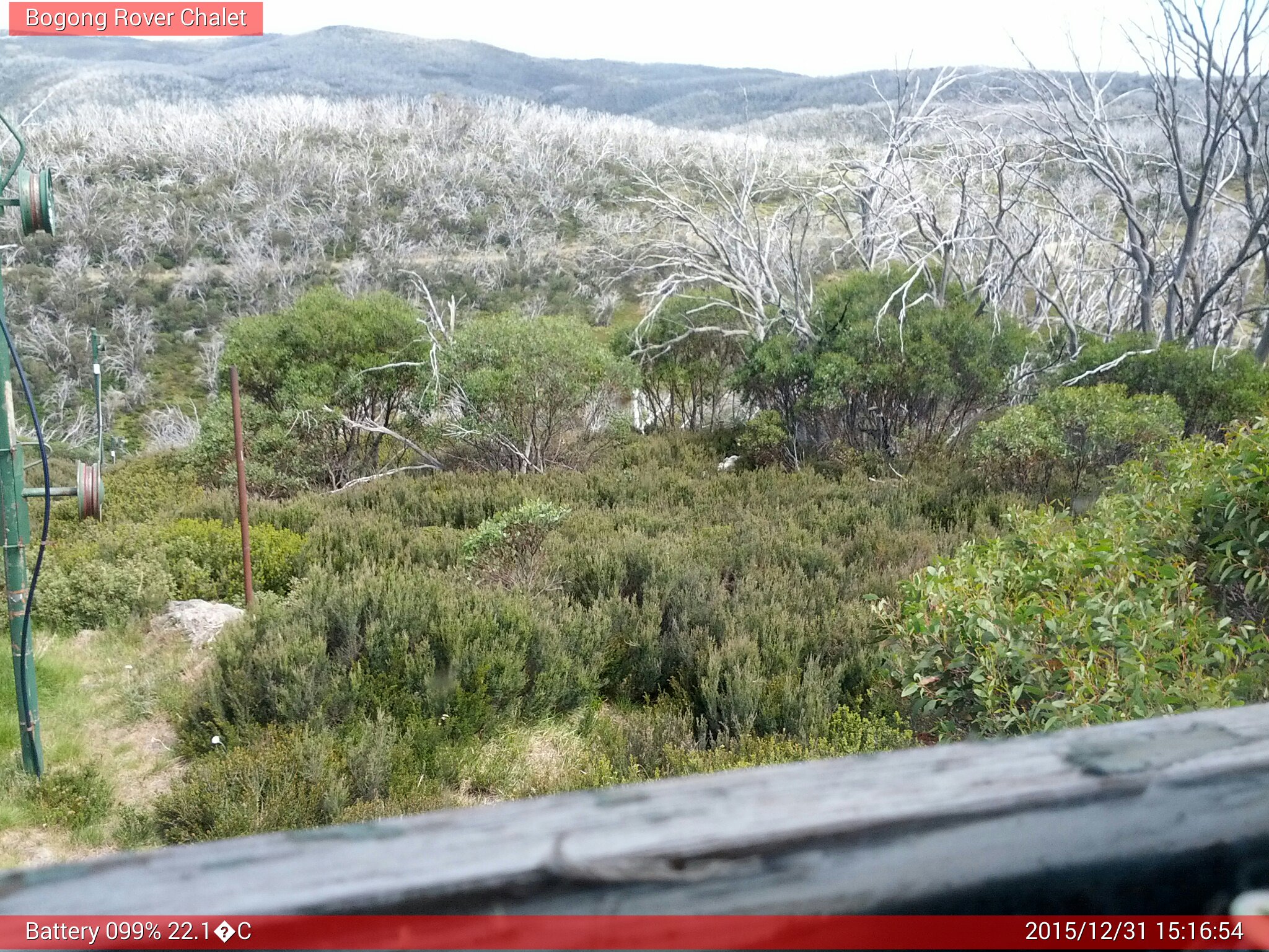 Bogong Web Cam 3:16pm Thursday 31st of December 2015