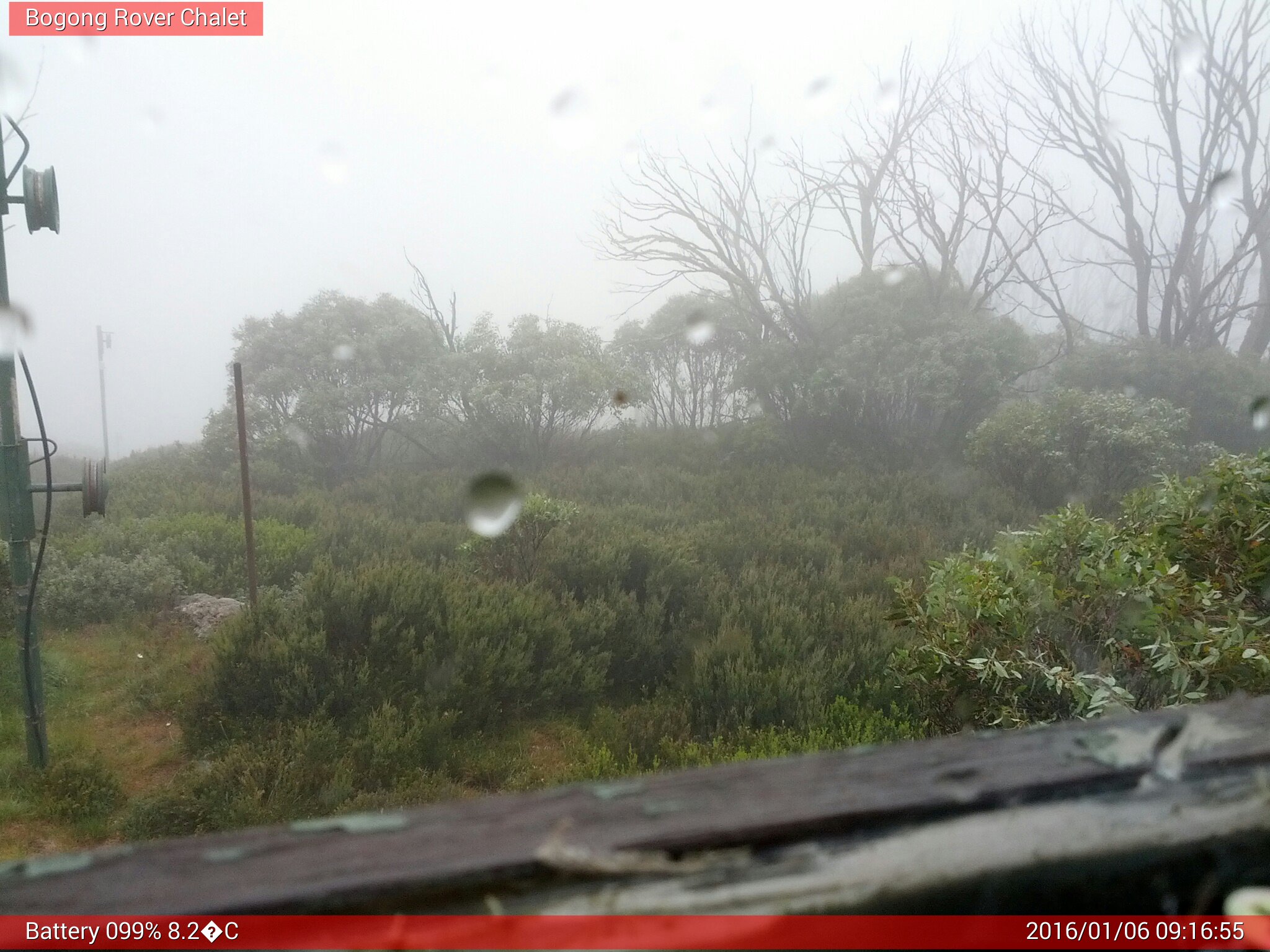 Bogong Web Cam 9:16am Wednesday 6th of January 2016