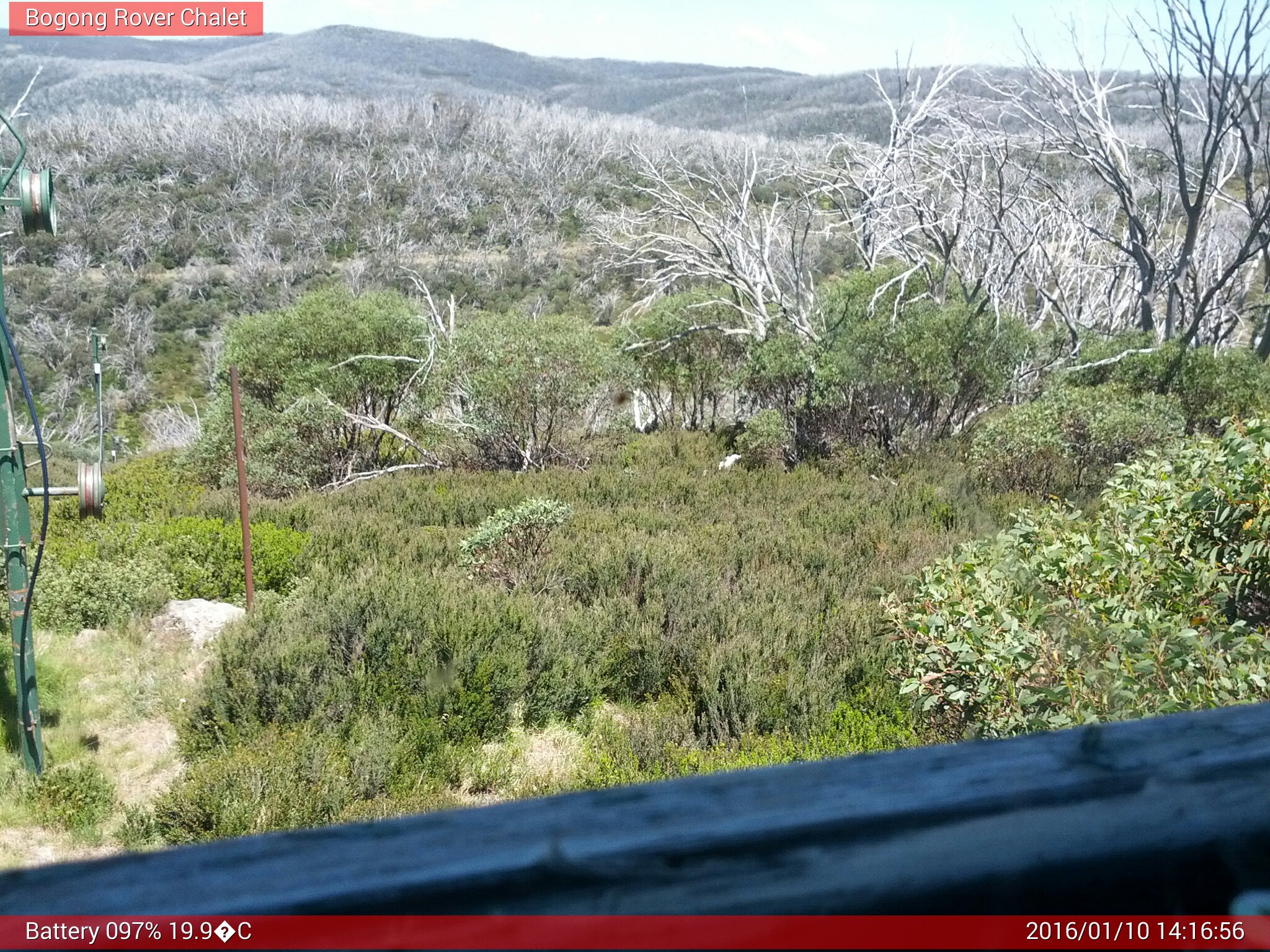 Bogong Web Cam 2:16pm Sunday 10th of January 2016