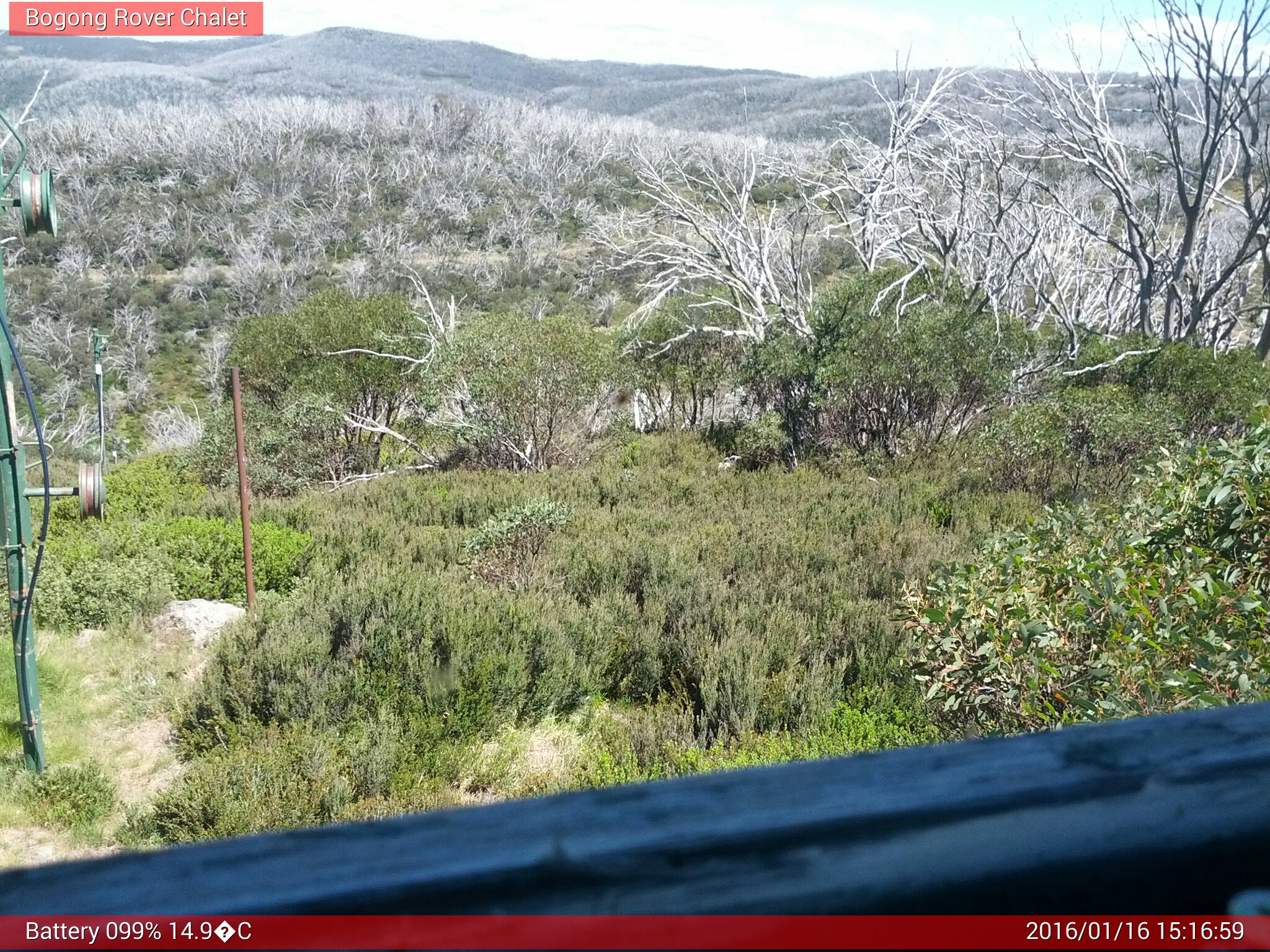 Bogong Web Cam 3:16pm Saturday 16th of January 2016