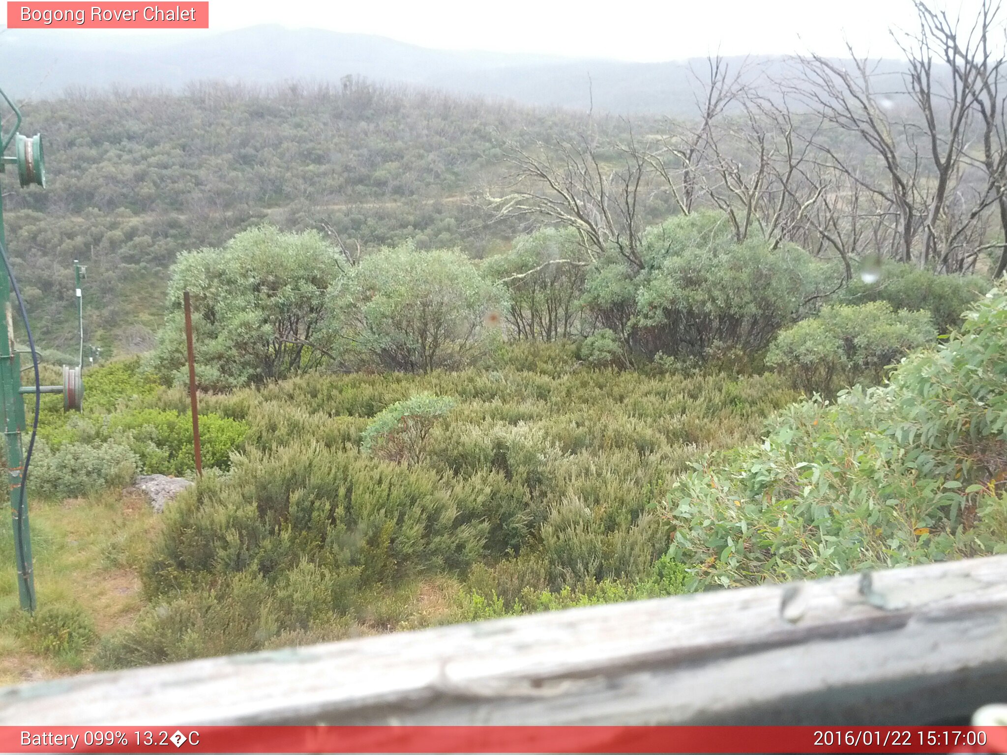 Bogong Web Cam 3:16pm Friday 22nd of January 2016