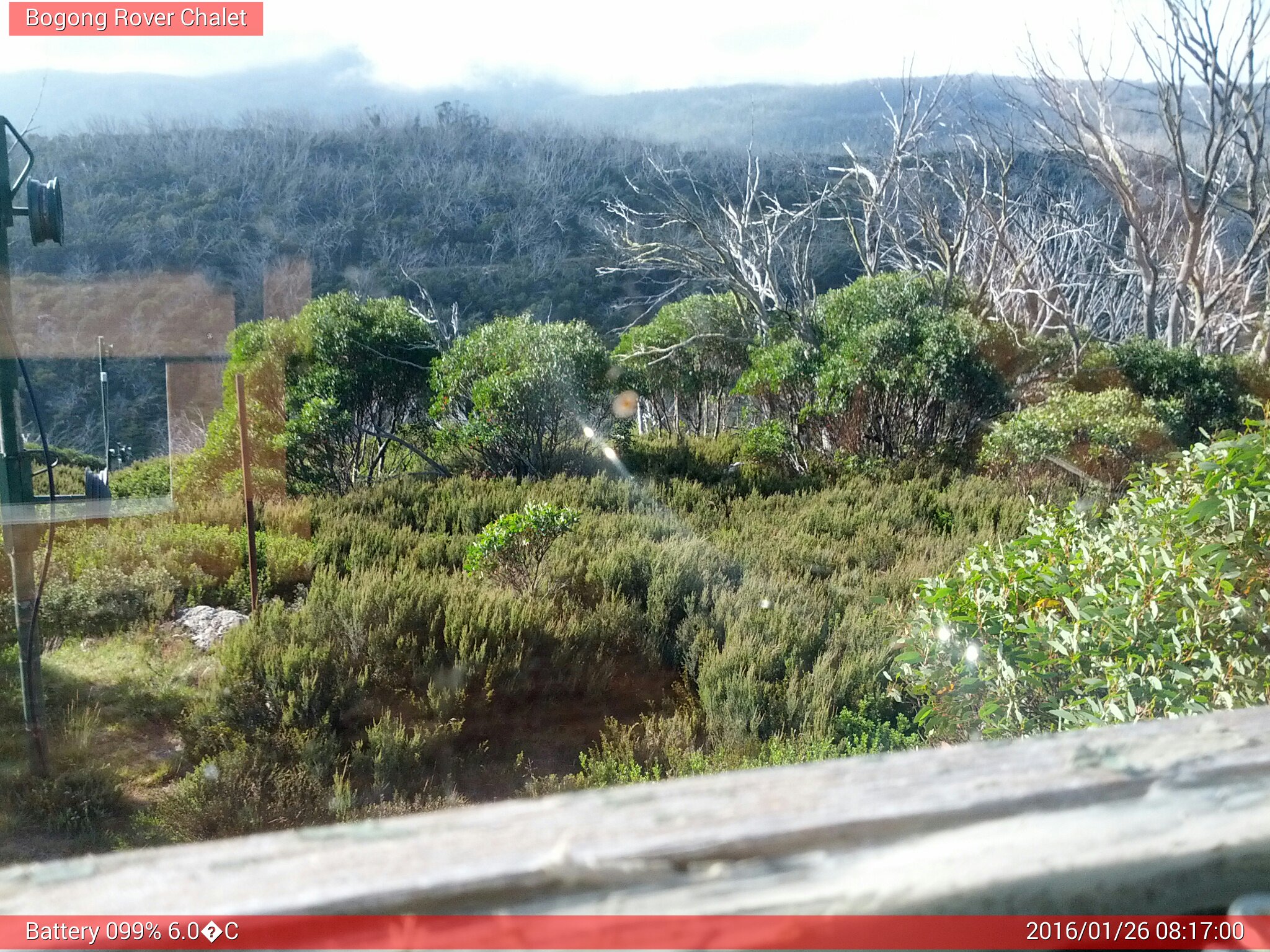 Bogong Web Cam 8:17am Tuesday 26th of January 2016