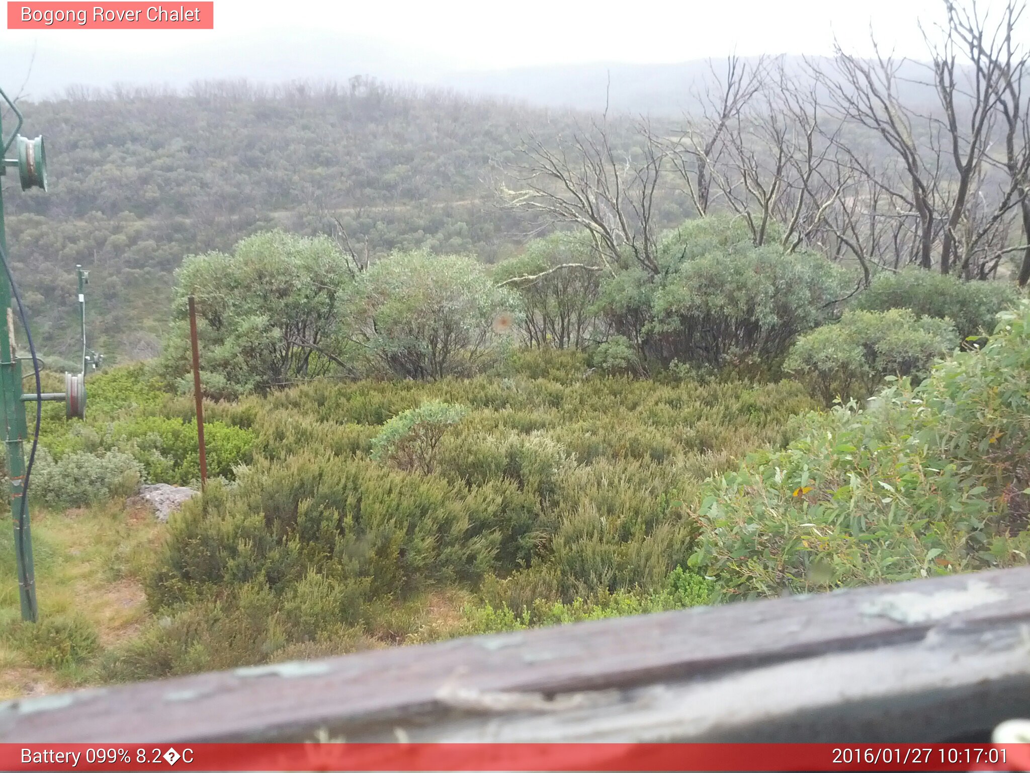 Bogong Web Cam 10:17am Wednesday 27th of January 2016