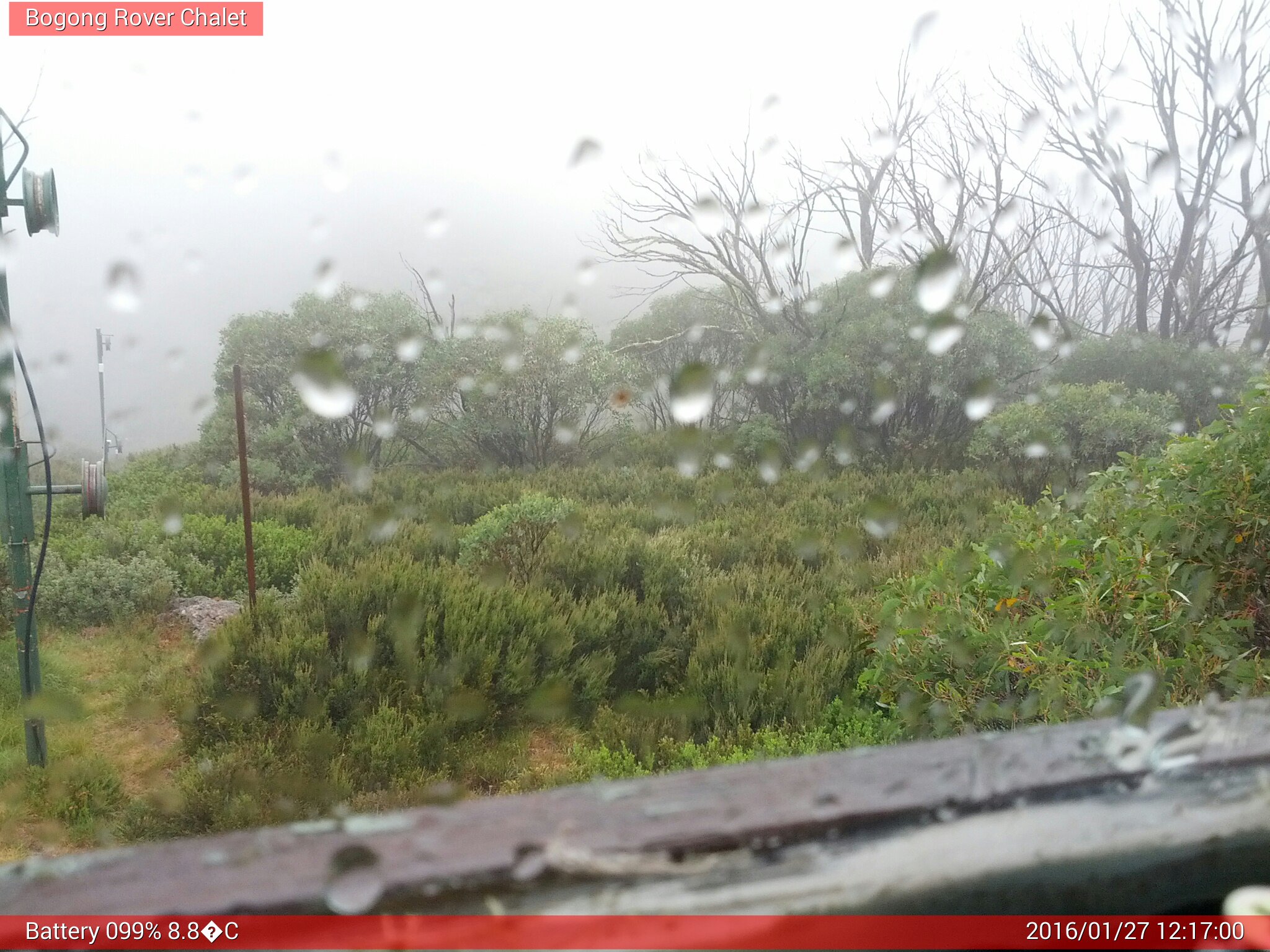 Bogong Web Cam 12:17pm Wednesday 27th of January 2016