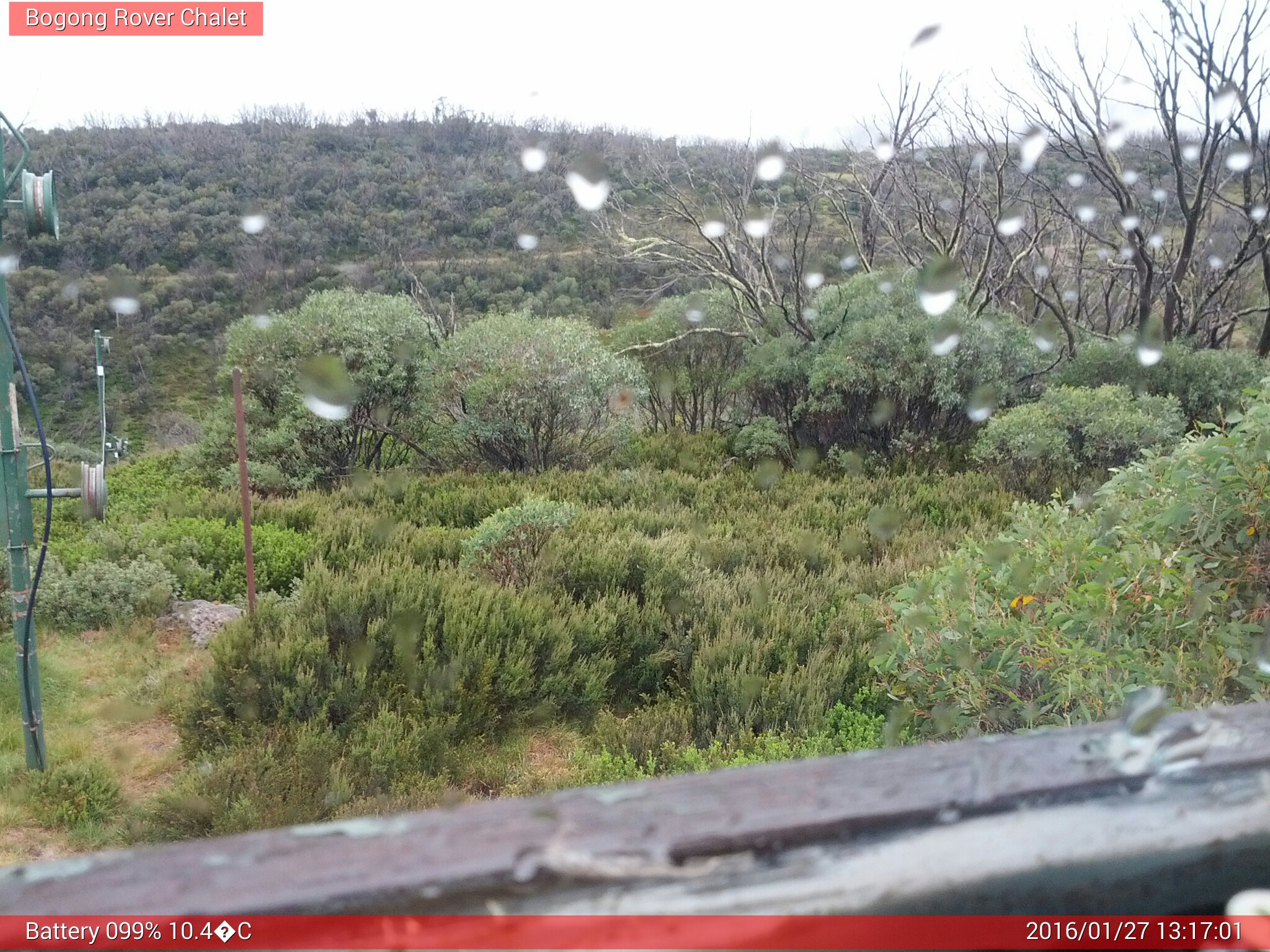 Bogong Web Cam 1:17pm Wednesday 27th of January 2016