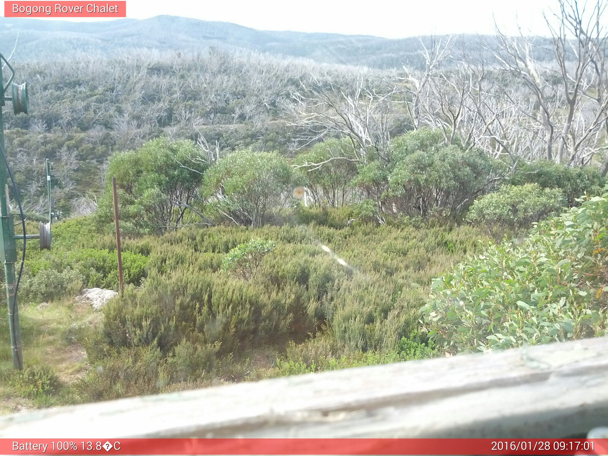 Bogong Web Cam 9:17am Thursday 28th of January 2016