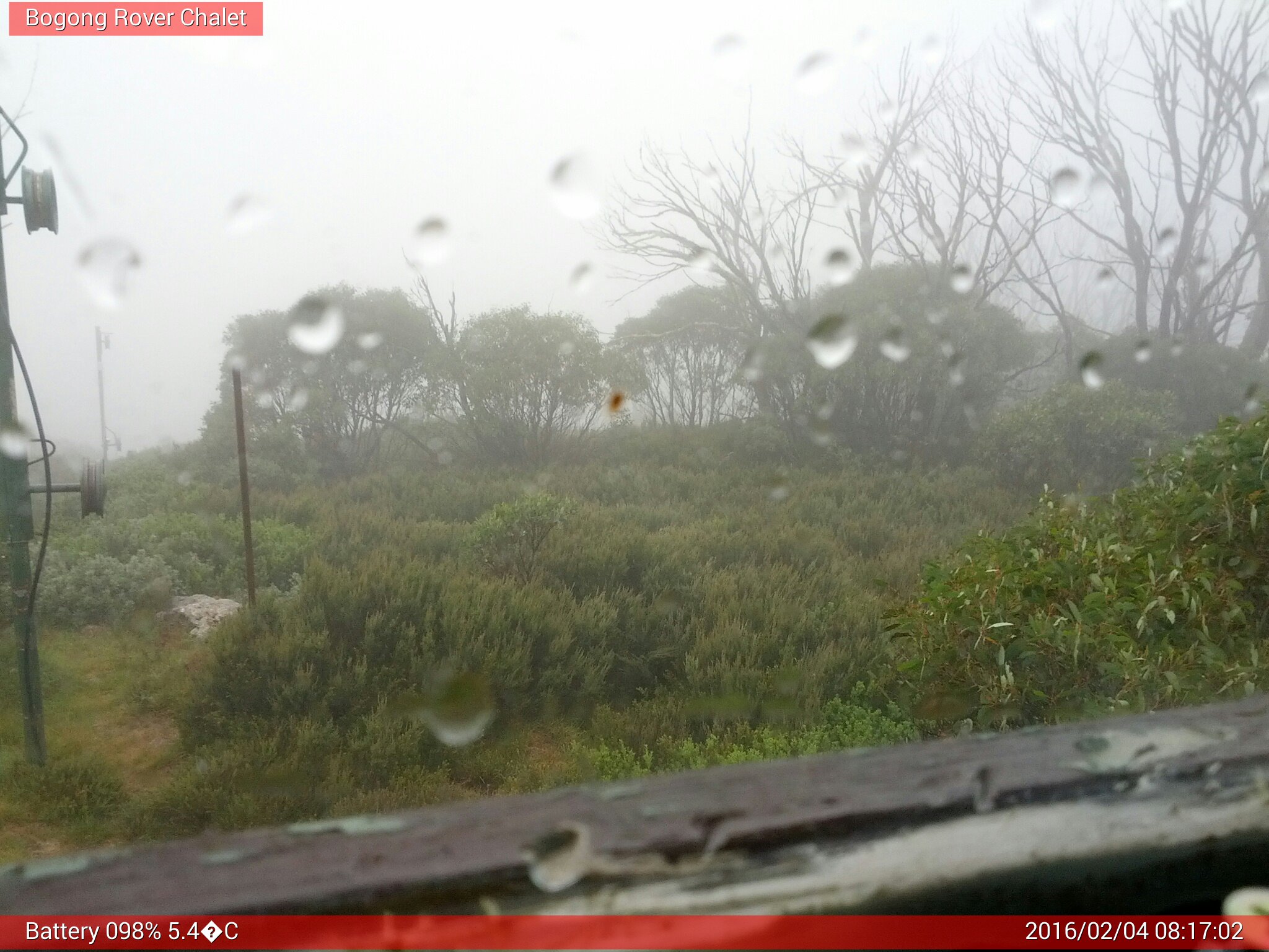 Bogong Web Cam 8:17am Thursday 4th of February 2016