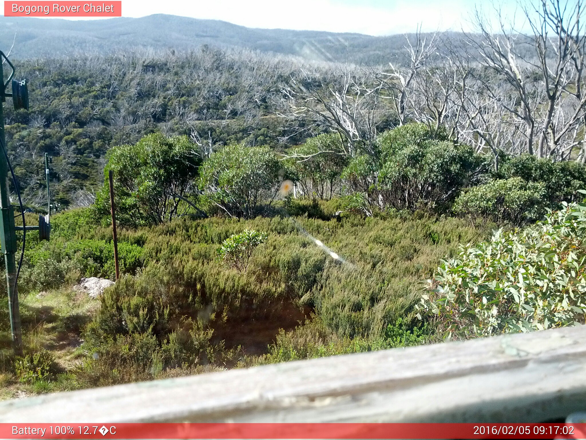 Bogong Web Cam 9:17am Friday 5th of February 2016