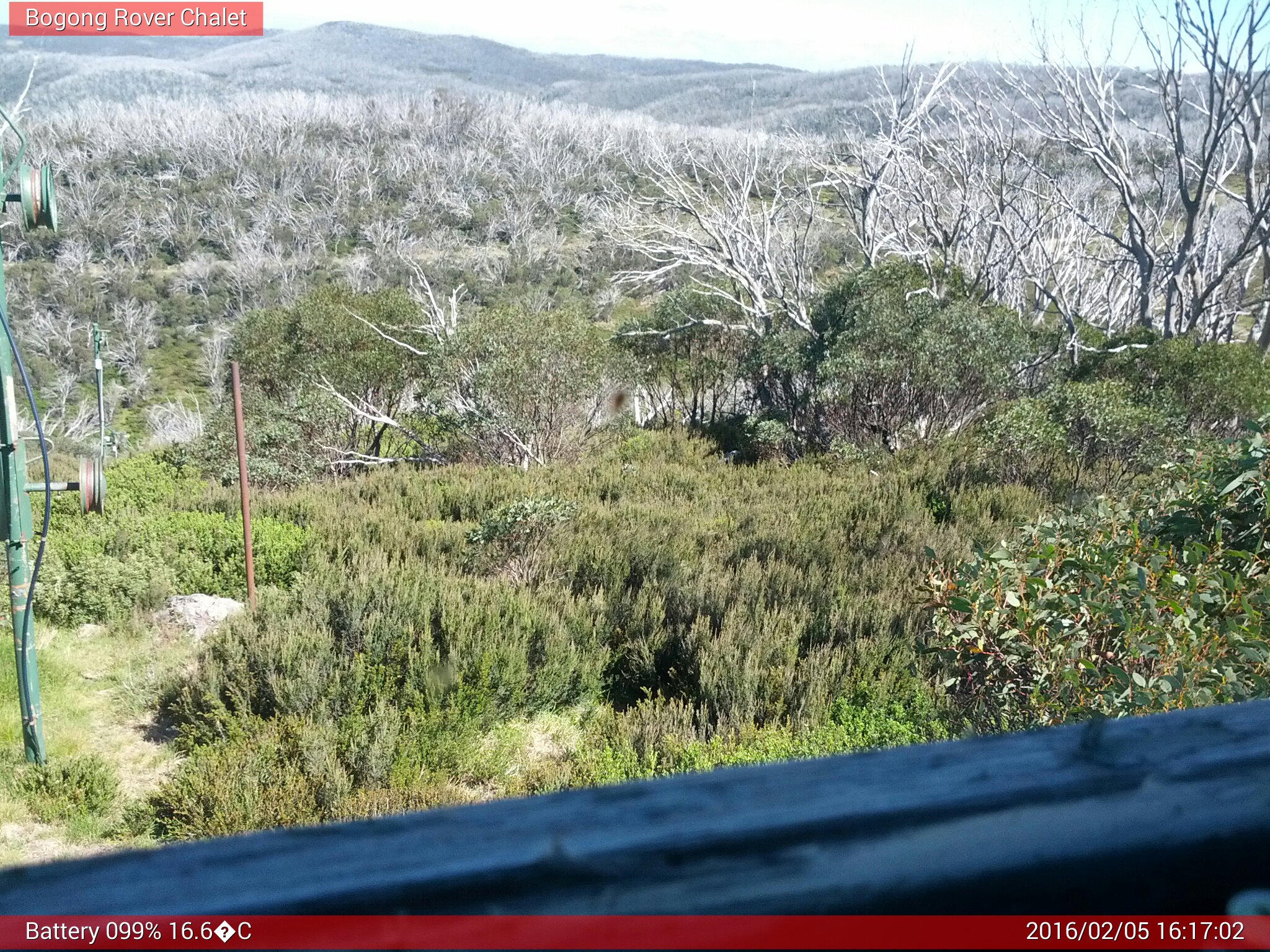 Bogong Web Cam 4:17pm Friday 5th of February 2016