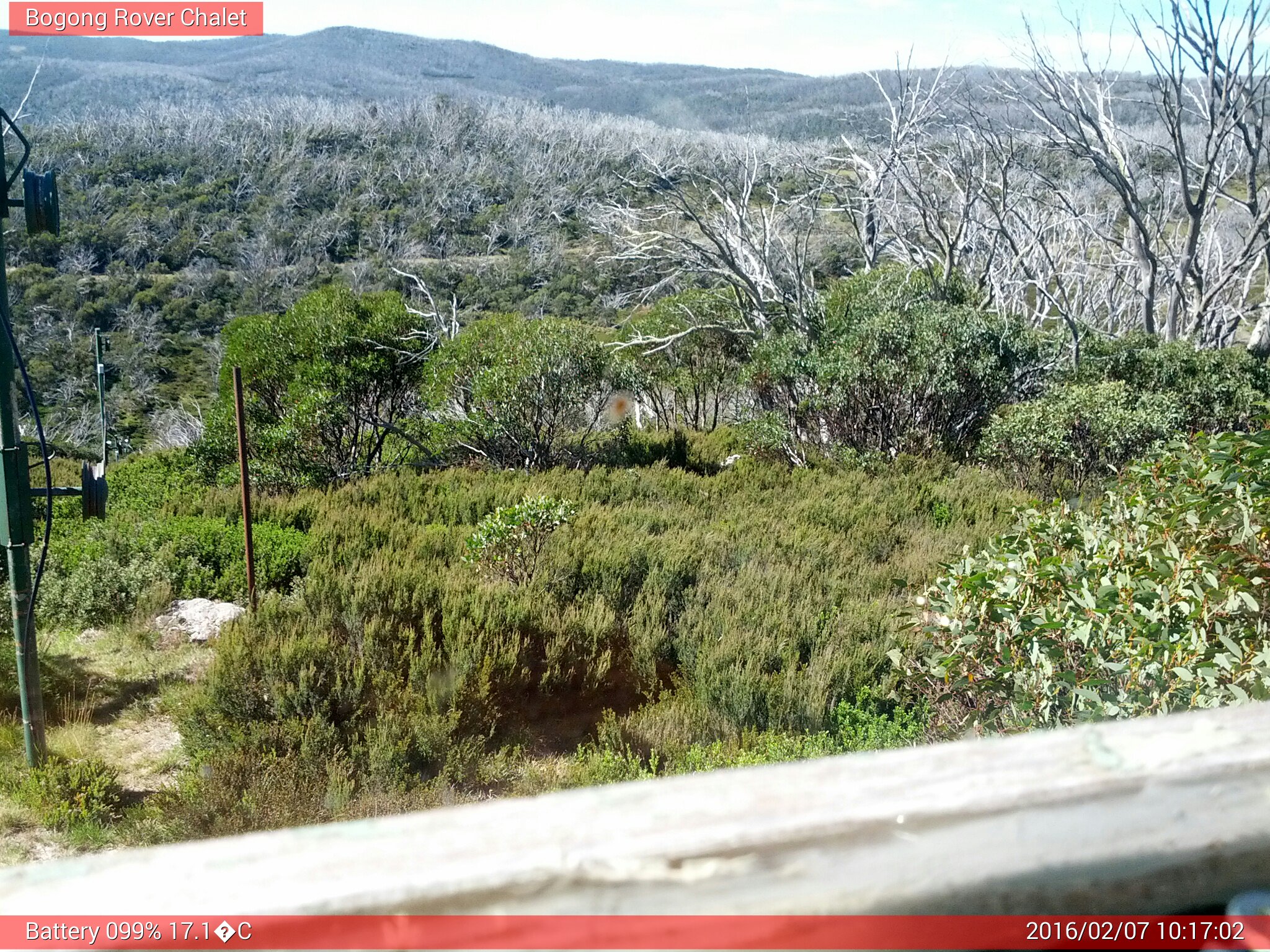 Bogong Web Cam 10:17am Sunday 7th of February 2016