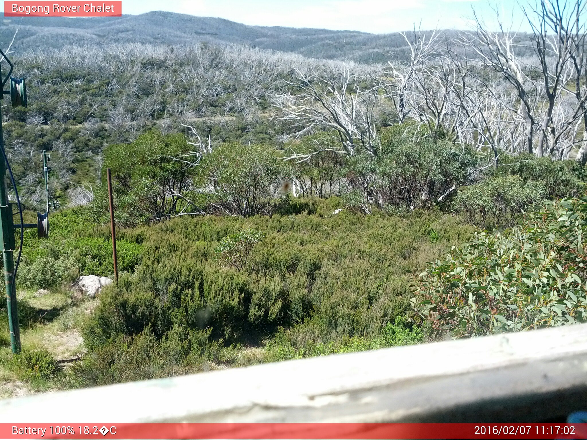 Bogong Web Cam 11:17am Sunday 7th of February 2016