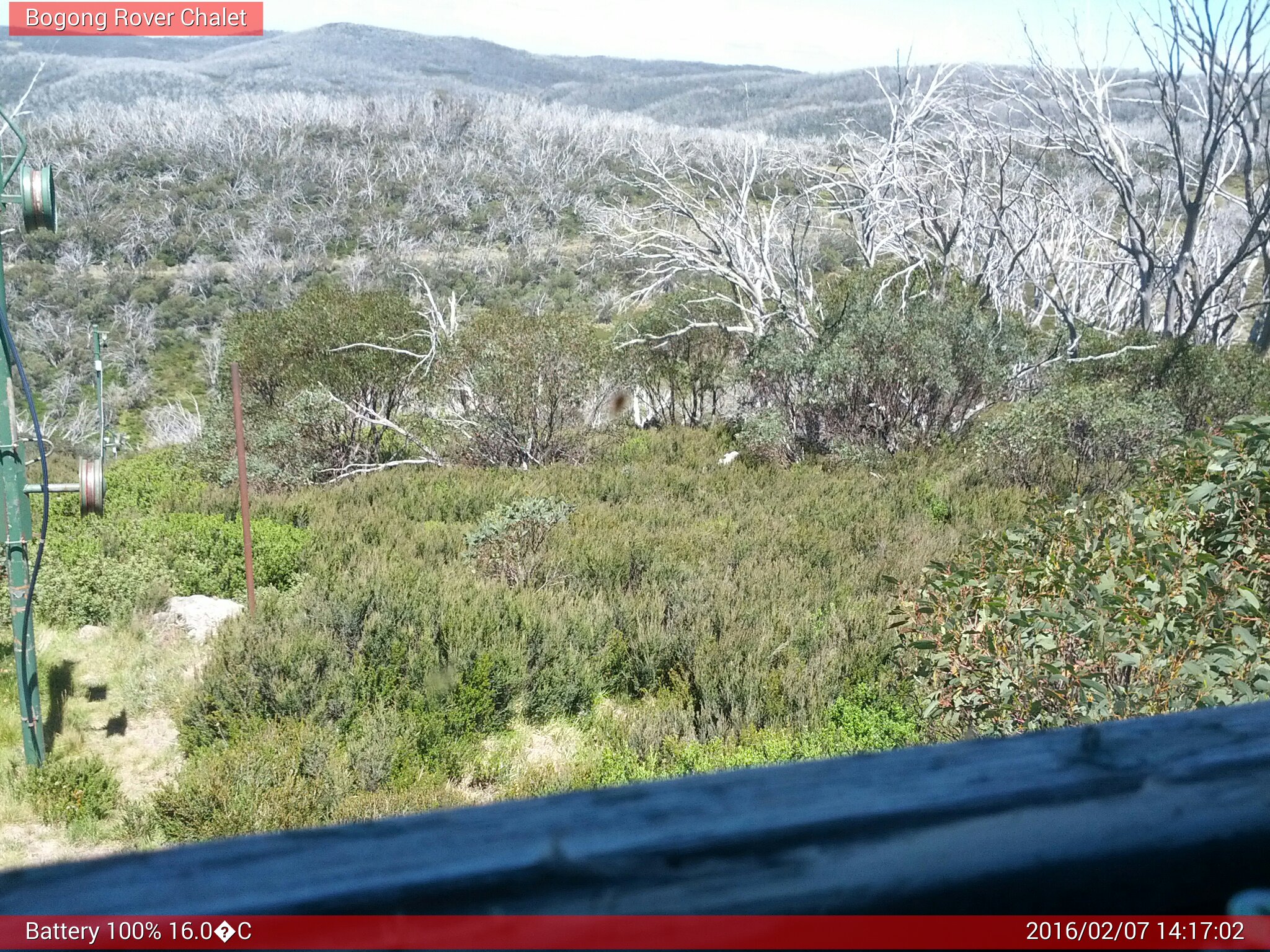 Bogong Web Cam 2:17pm Sunday 7th of February 2016