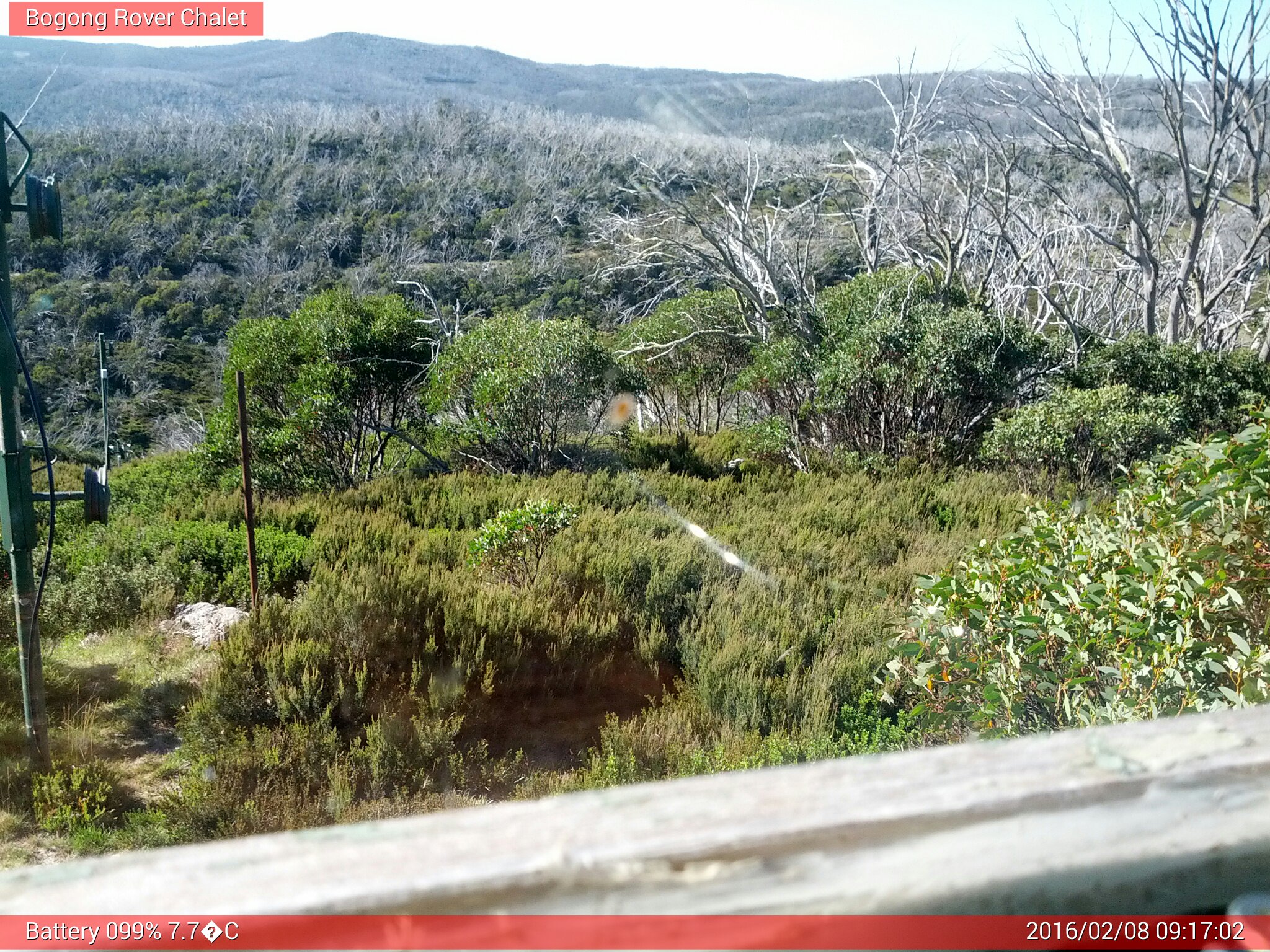 Bogong Web Cam 9:17am Monday 8th of February 2016