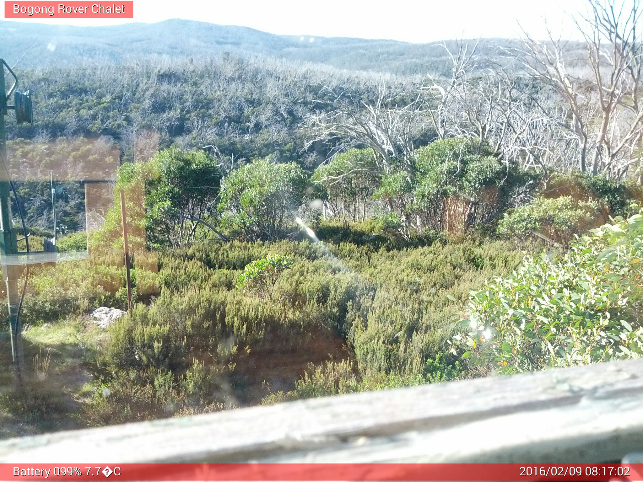 Bogong Web Cam 8:17am Tuesday 9th of February 2016