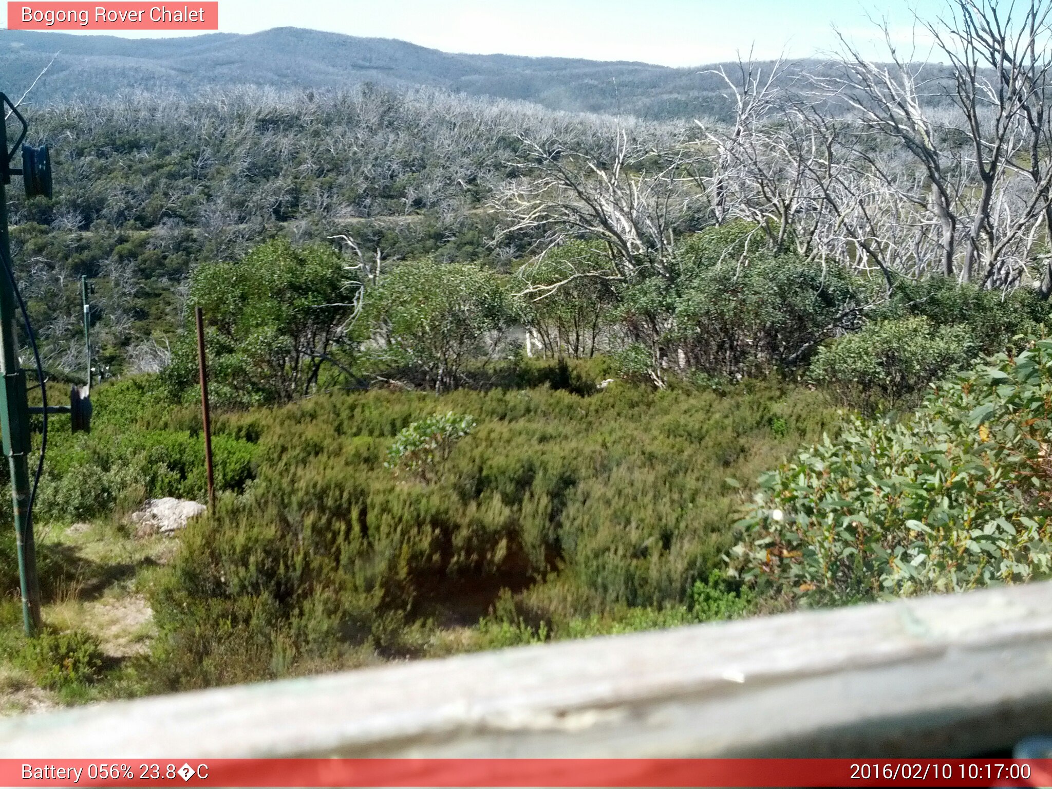 Bogong Web Cam 10:16am Wednesday 10th of February 2016