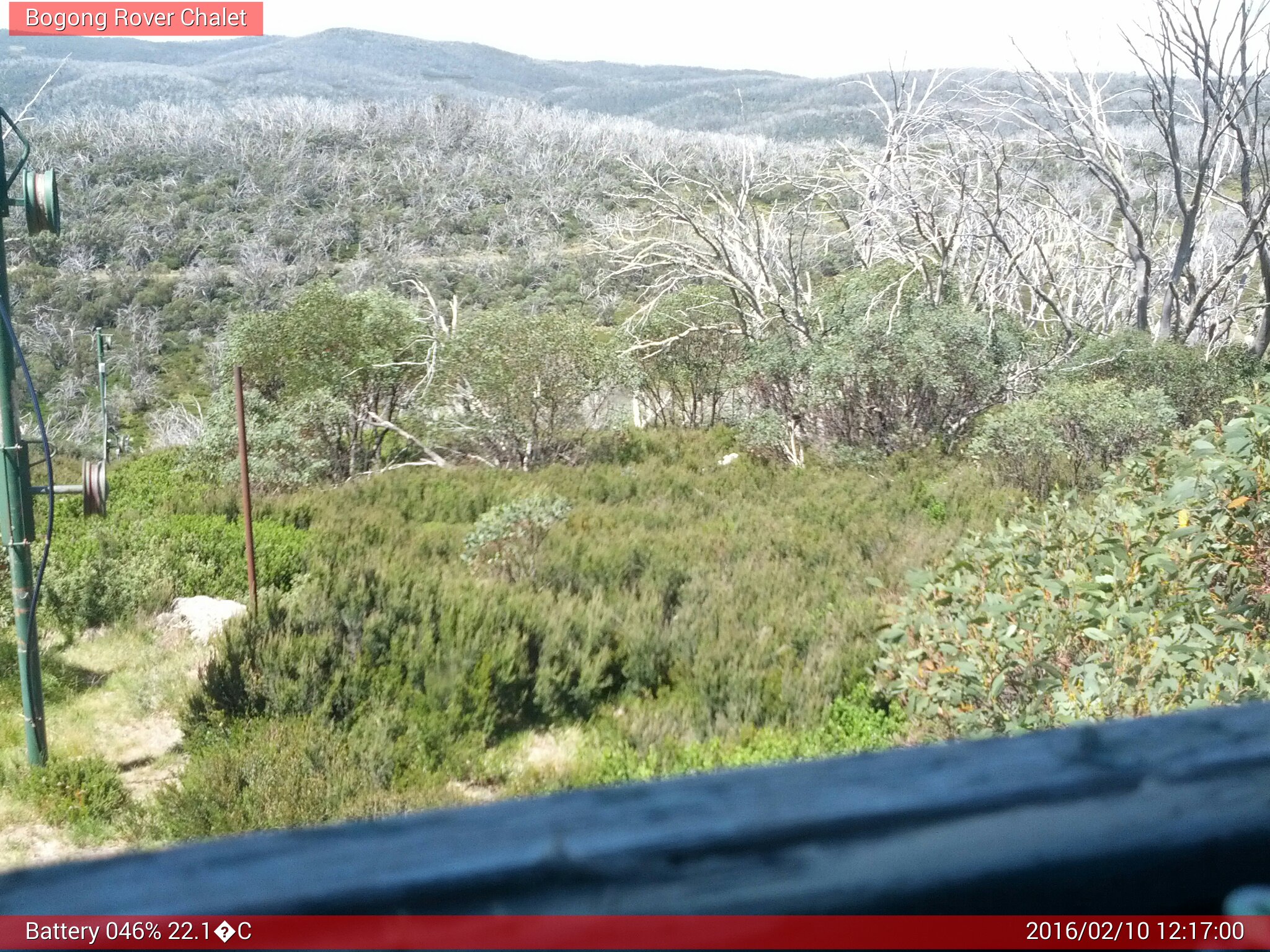 Bogong Web Cam 12:16pm Wednesday 10th of February 2016