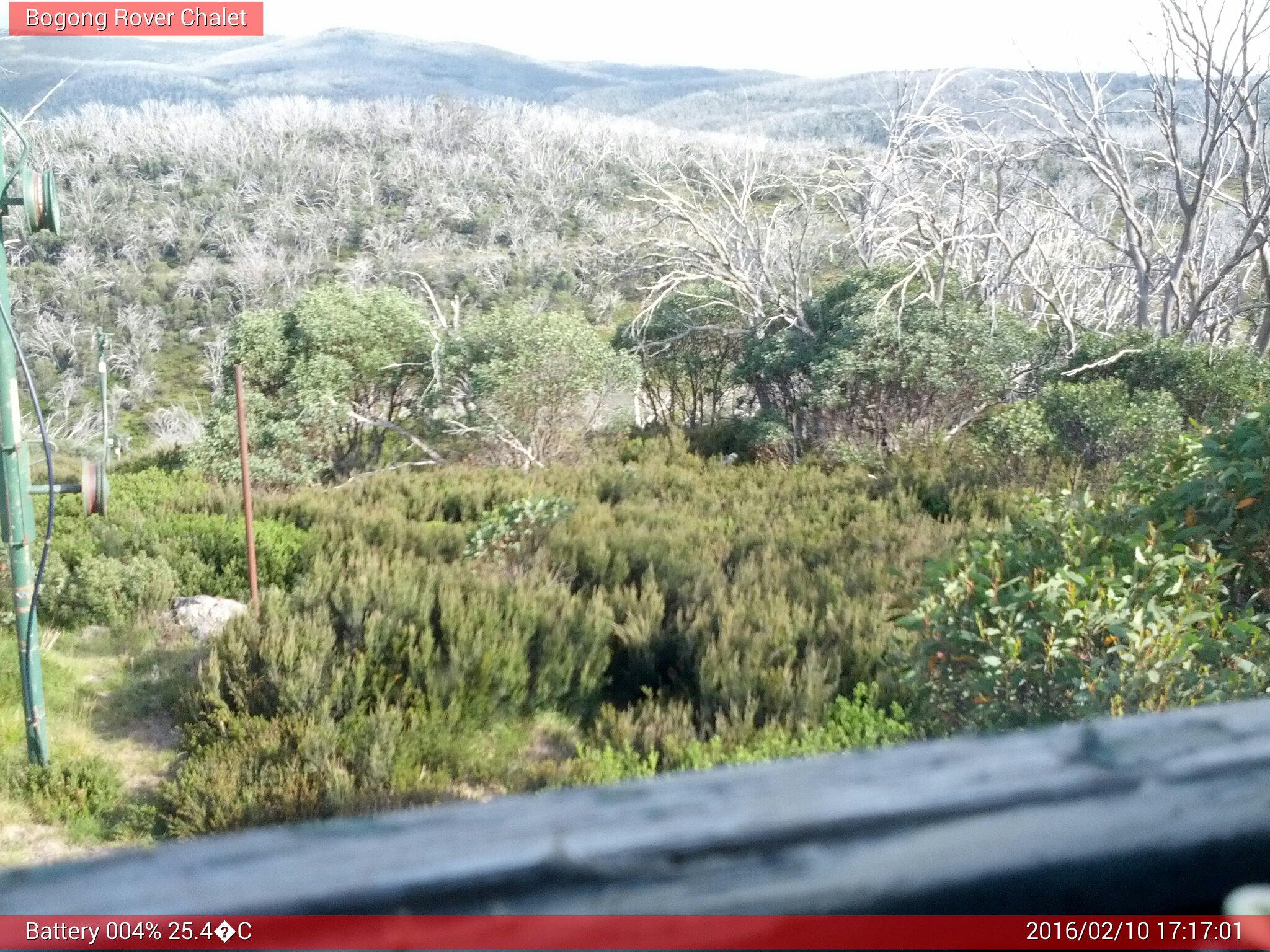 Bogong Web Cam 5:16pm Wednesday 10th of February 2016