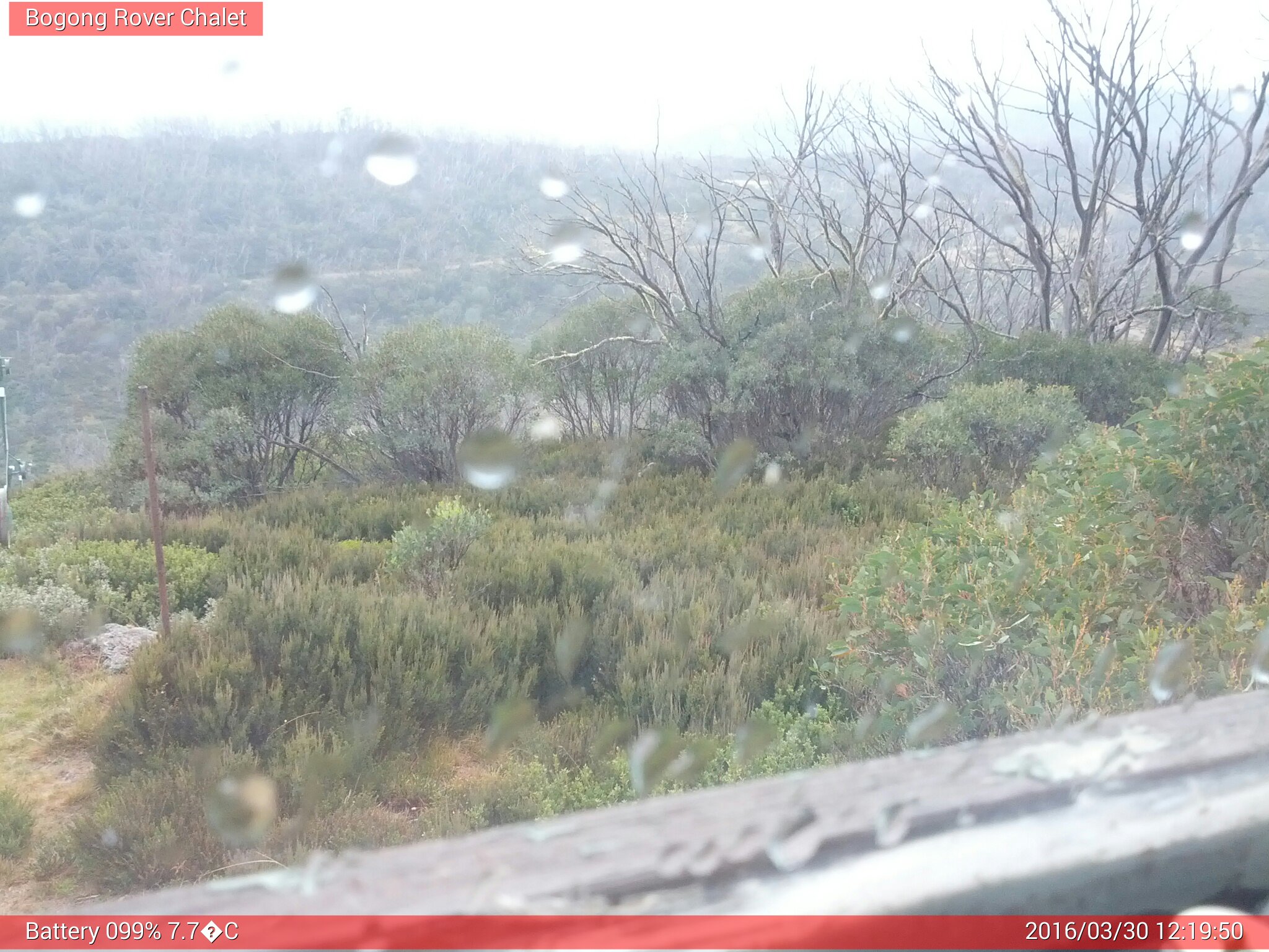 Bogong Web Cam 12:19pm Wednesday 30th of March 2016