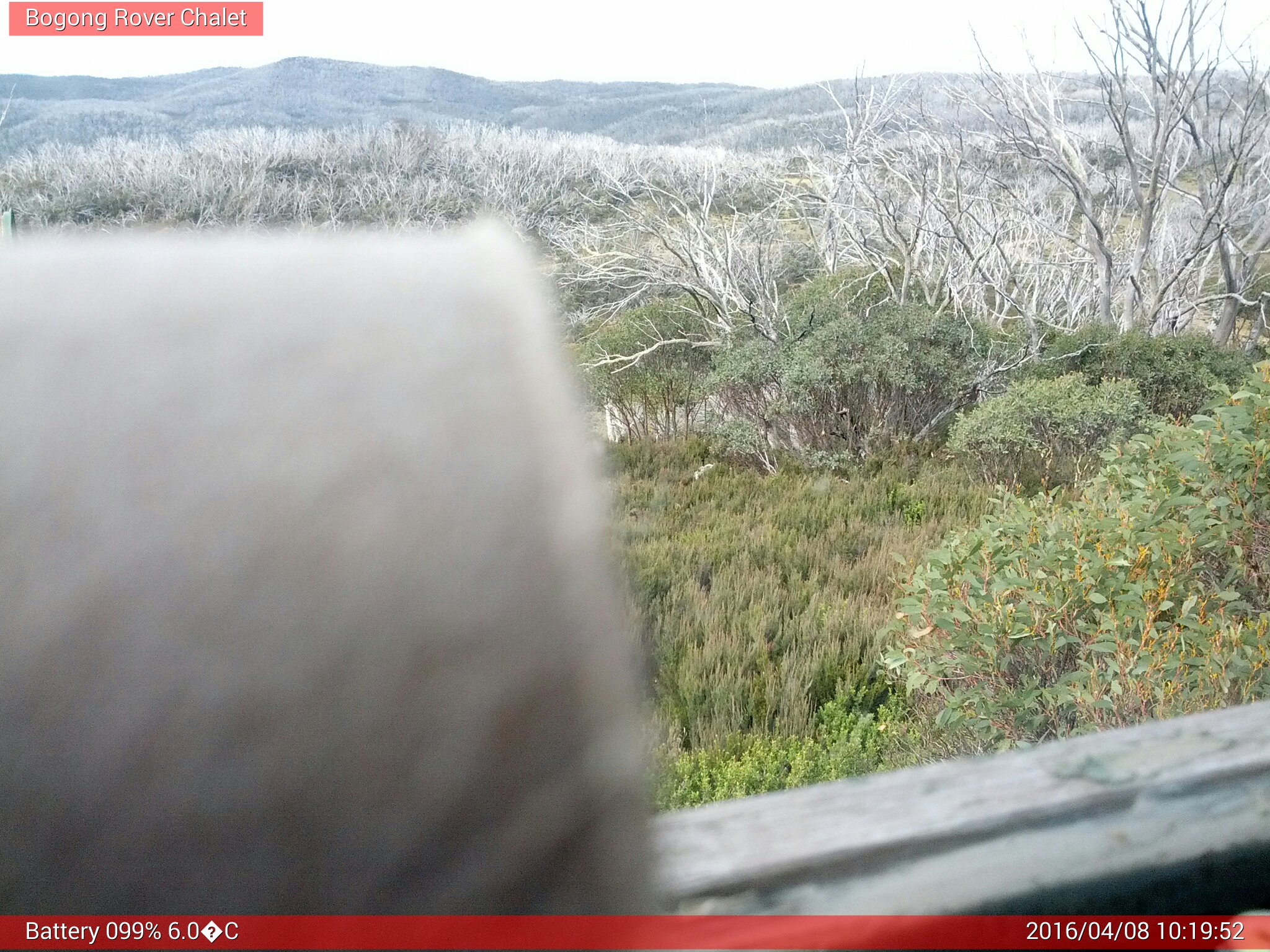 Bogong Web Cam 10:19am Friday 8th of April 2016