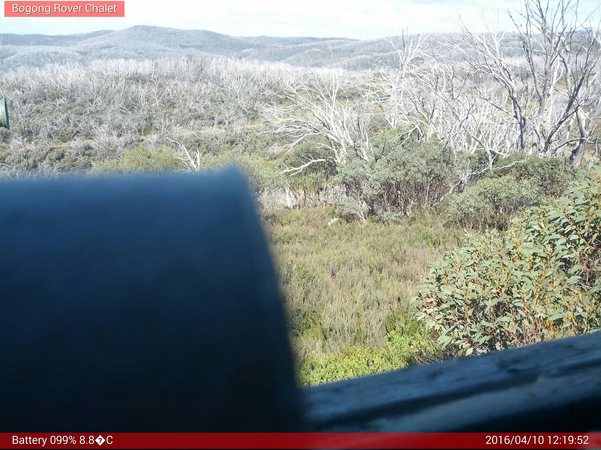 Bogong Web Cam 12:19pm Sunday 10th of April 2016