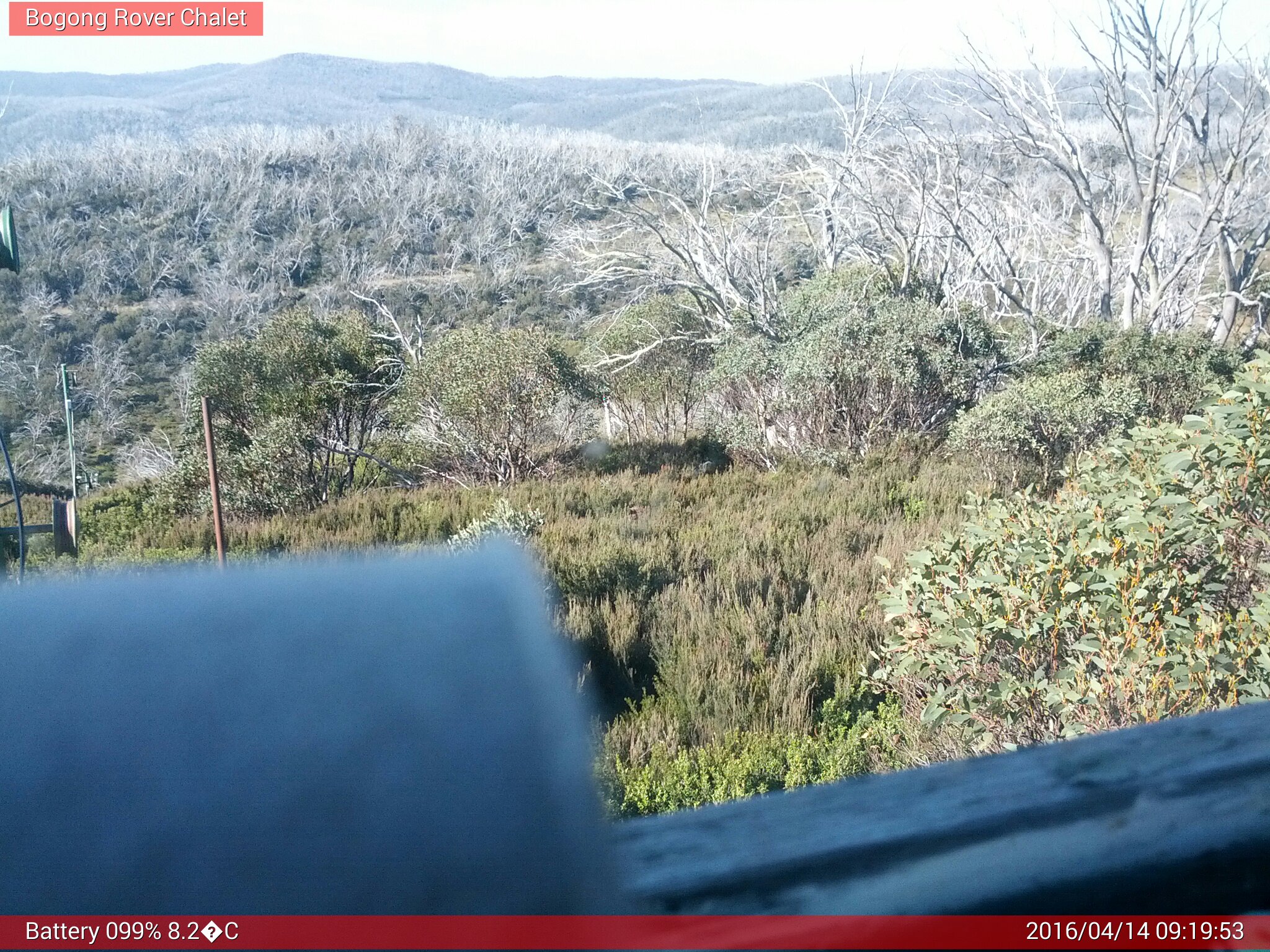 Bogong Web Cam 9:19am Thursday 14th of April 2016