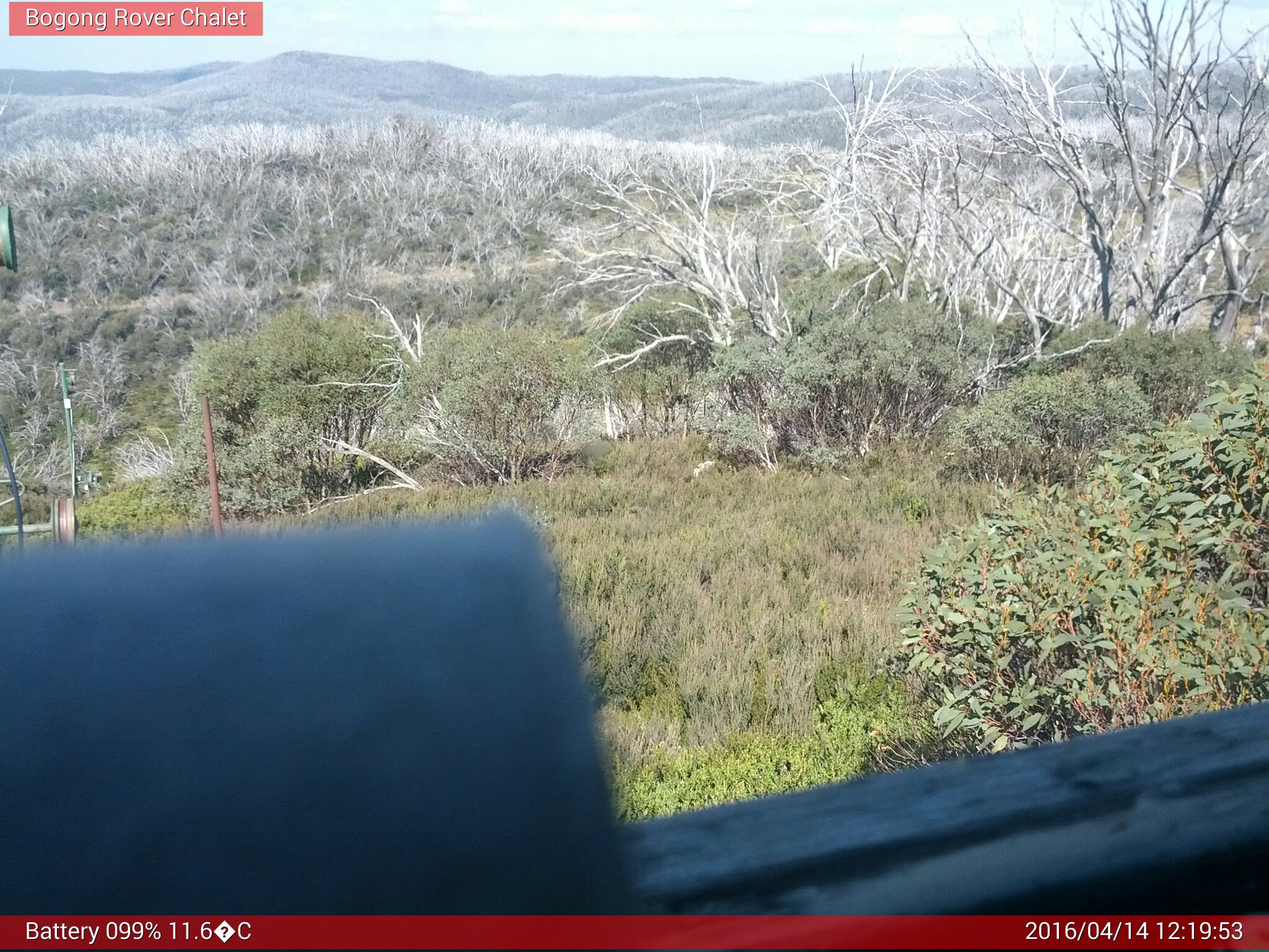 Bogong Web Cam 12:19pm Thursday 14th of April 2016