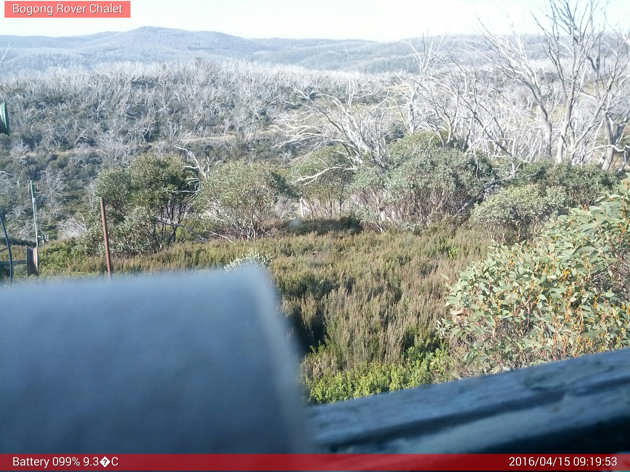 Bogong Web Cam 9:19am Friday 15th of April 2016