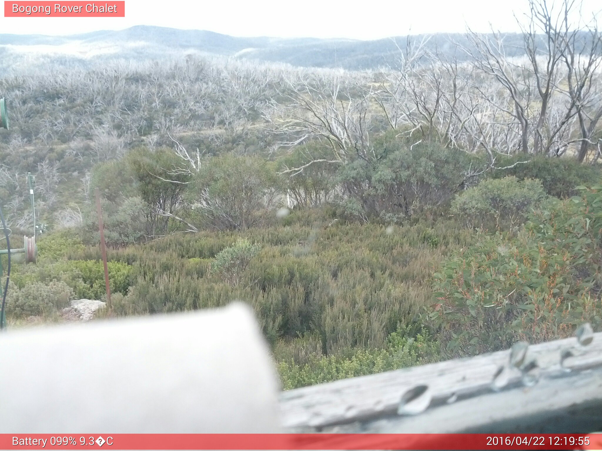 Bogong Web Cam 12:19pm Friday 22nd of April 2016