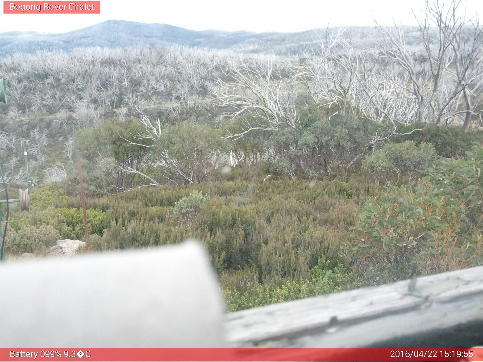 Bogong Web Cam 3:19pm Friday 22nd of April 2016