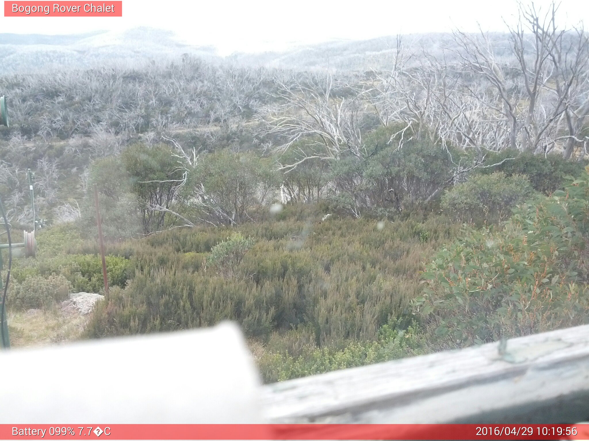 Bogong Web Cam 10:19am Friday 29th of April 2016