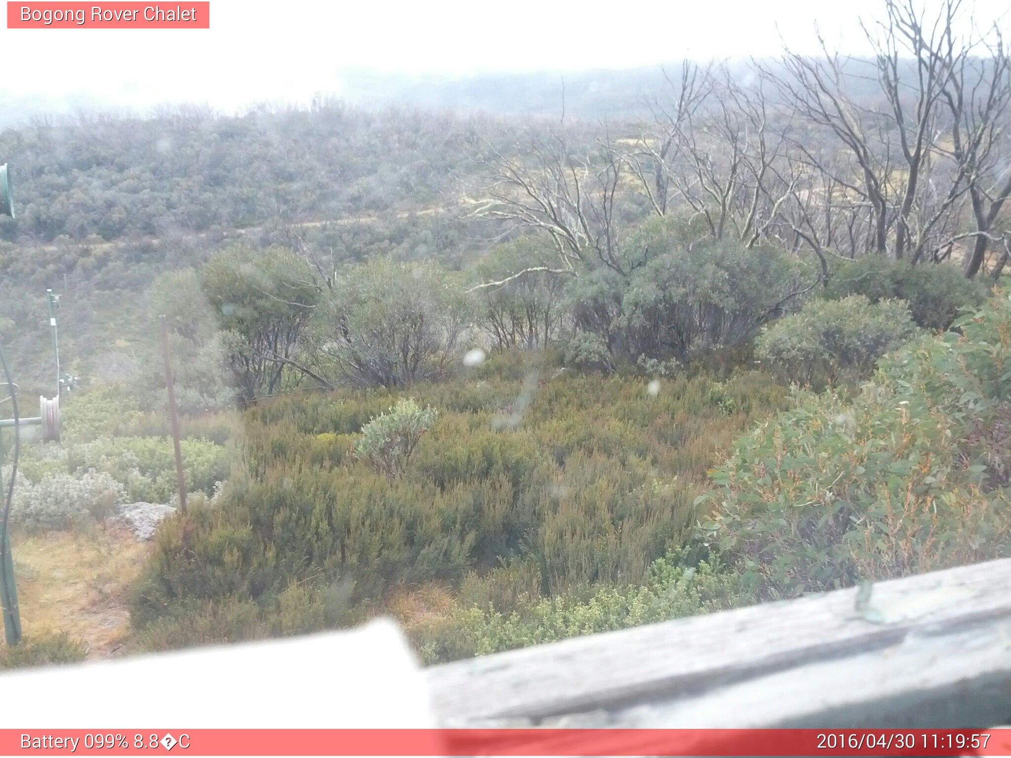 Bogong Web Cam 11:19am Saturday 30th of April 2016