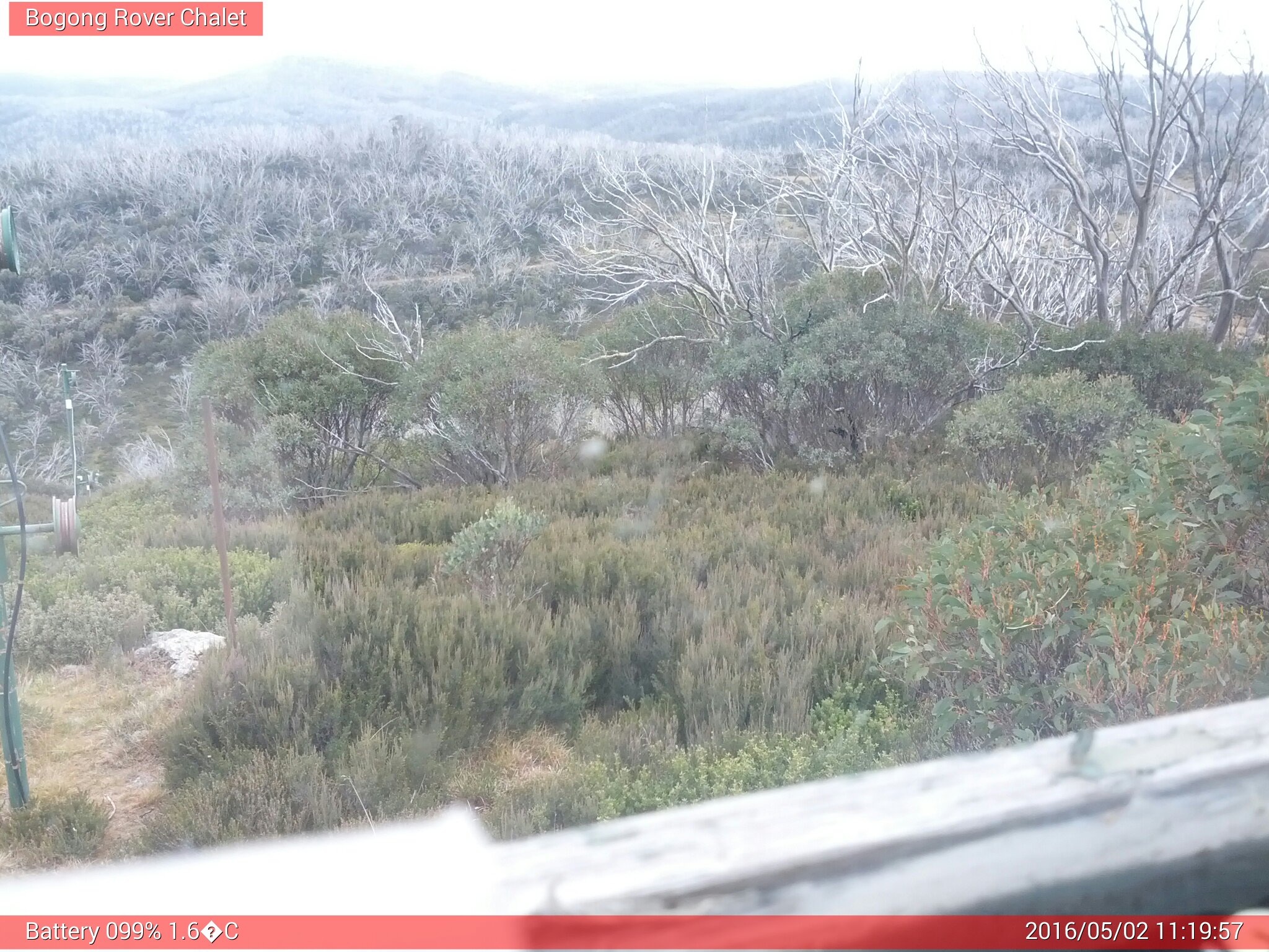 Bogong Web Cam 11:19am Monday 2nd of May 2016