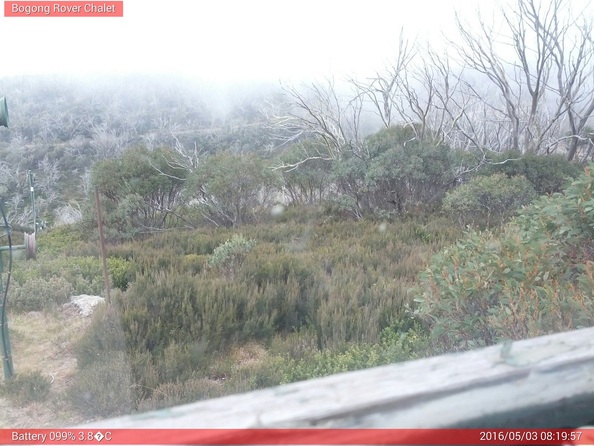 Bogong Web Cam 8:19am Tuesday 3rd of May 2016