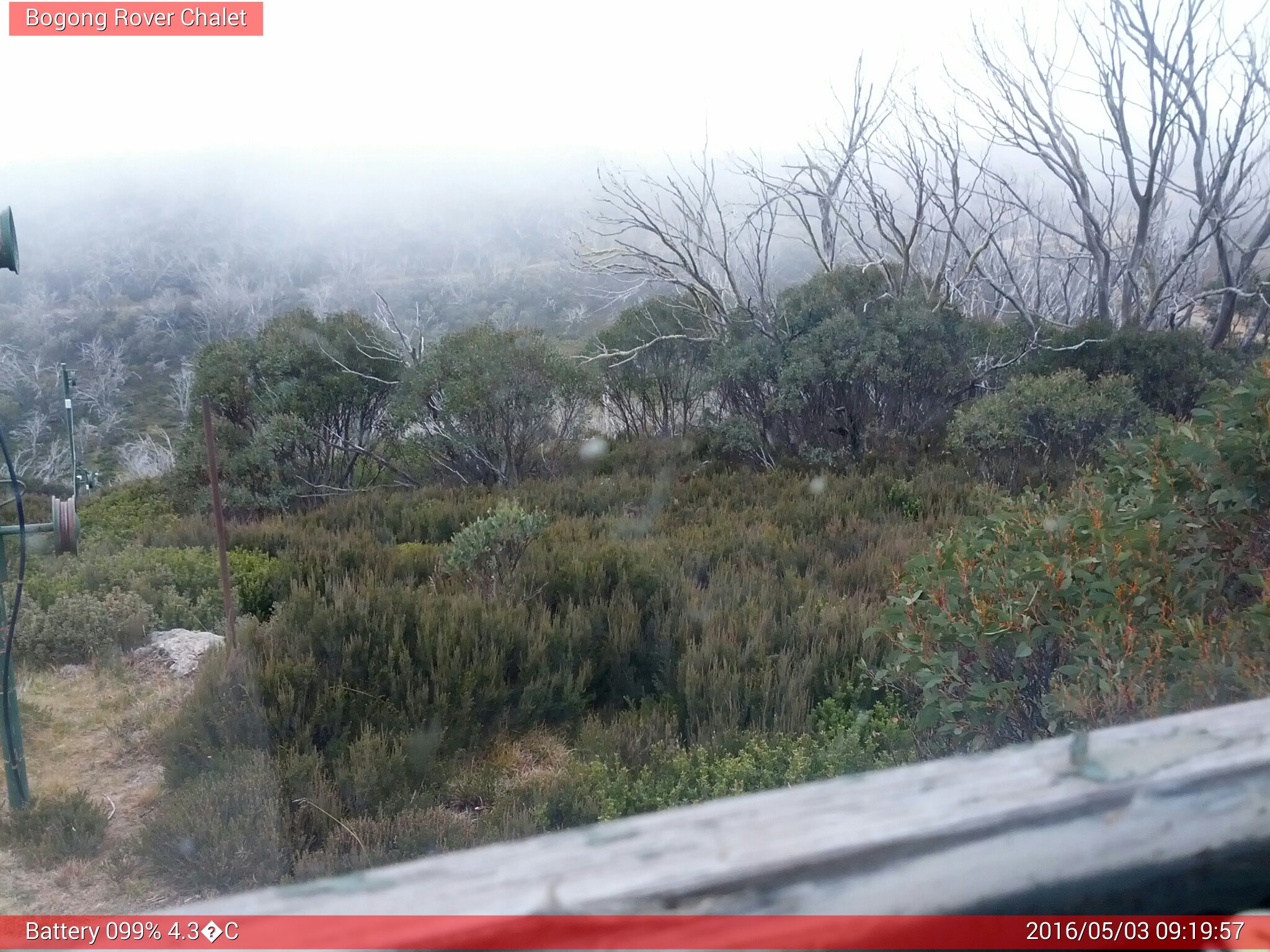 Bogong Web Cam 9:19am Tuesday 3rd of May 2016