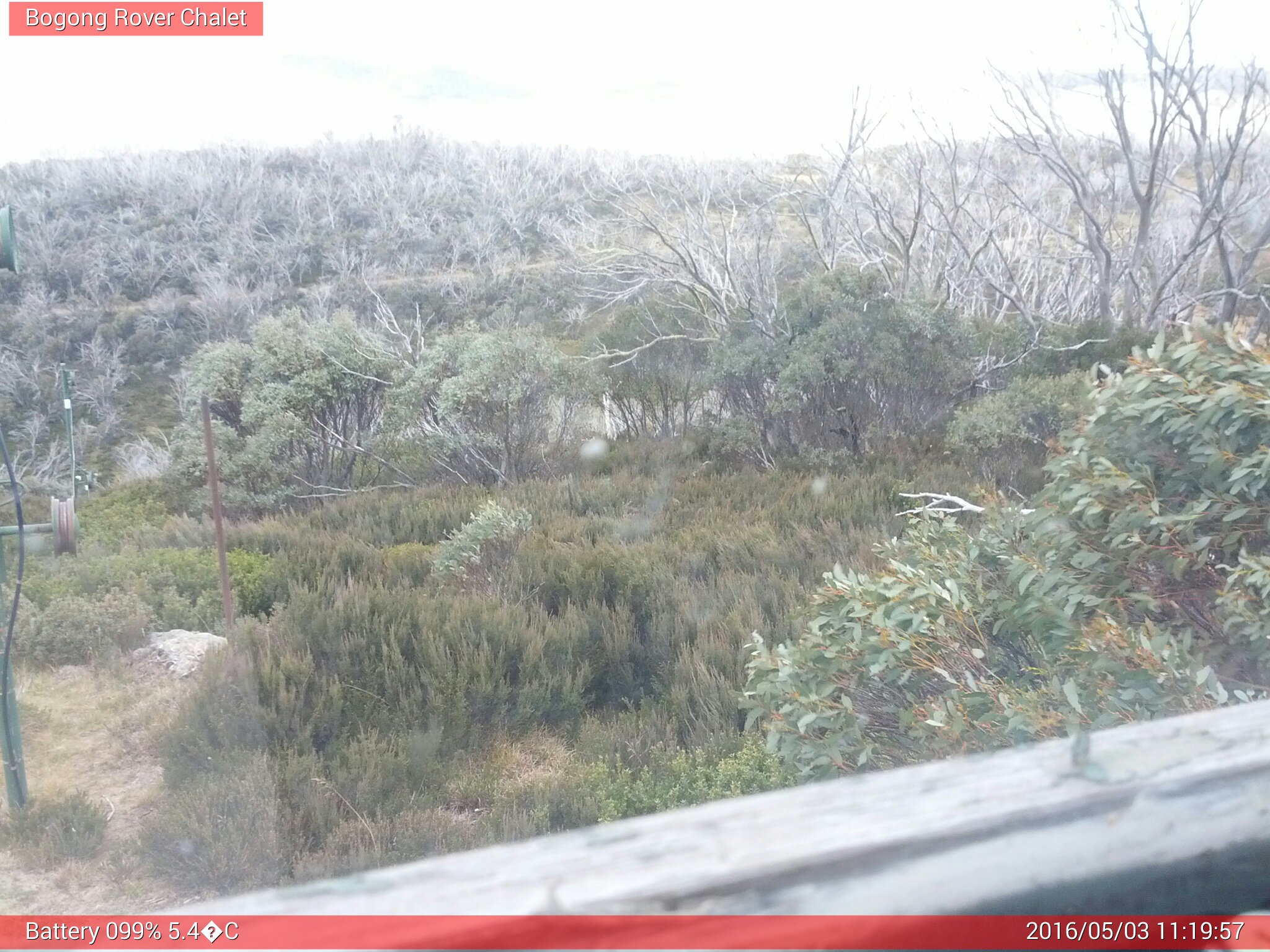 Bogong Web Cam 11:19am Tuesday 3rd of May 2016