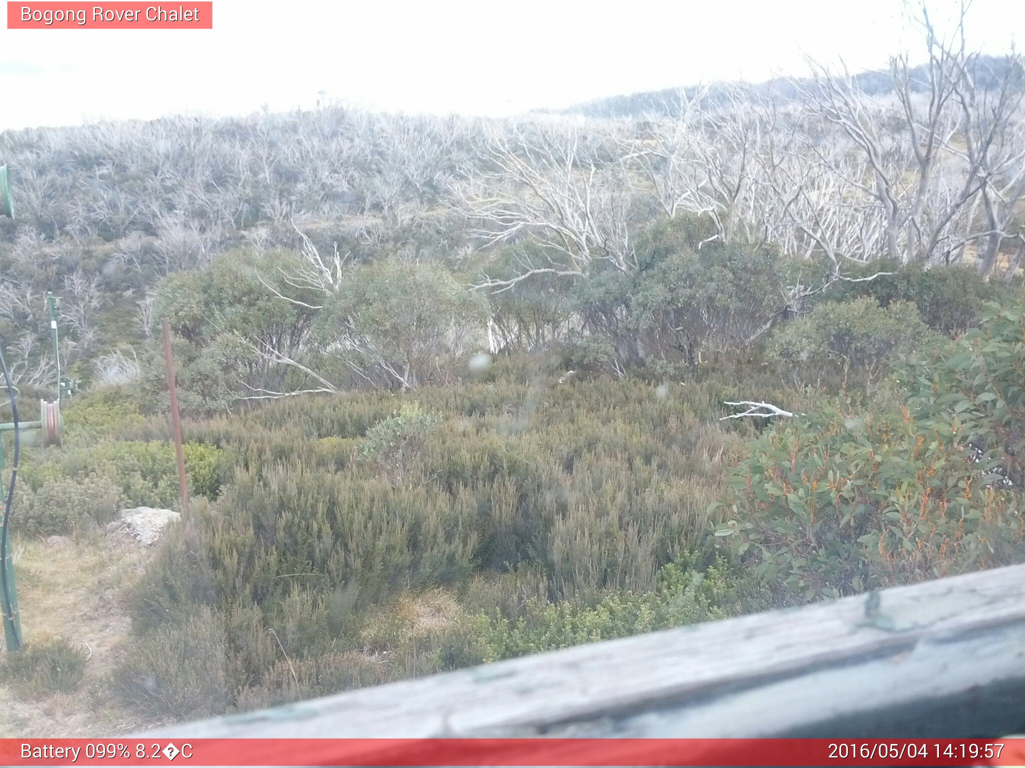 Bogong Web Cam 2:19pm Wednesday 4th of May 2016