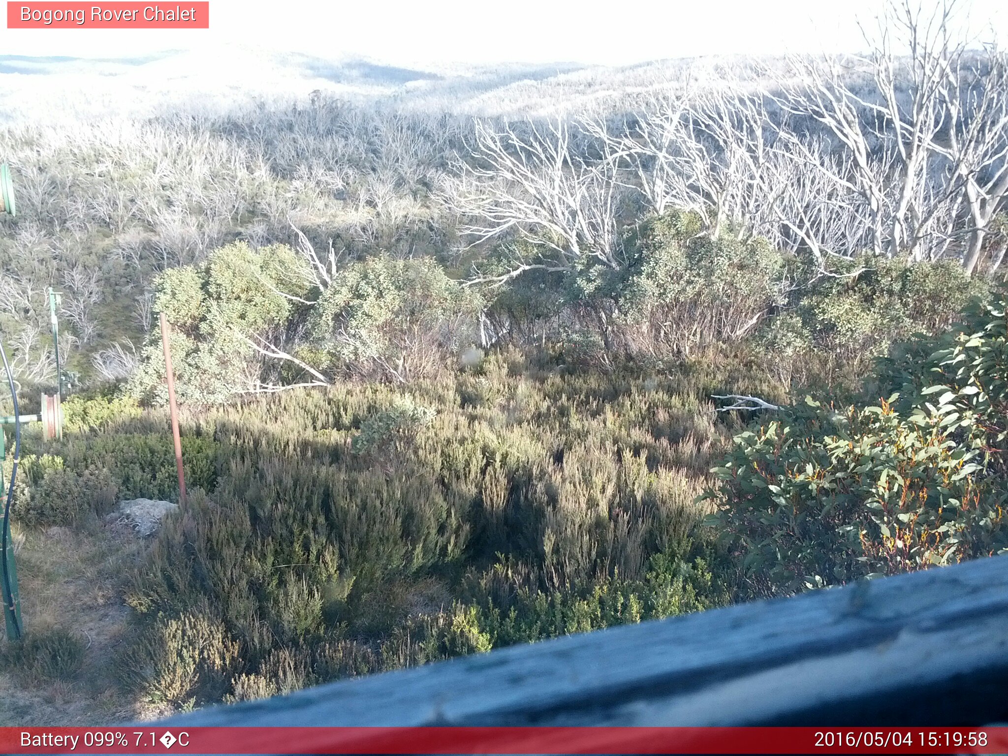 Bogong Web Cam 3:19pm Wednesday 4th of May 2016