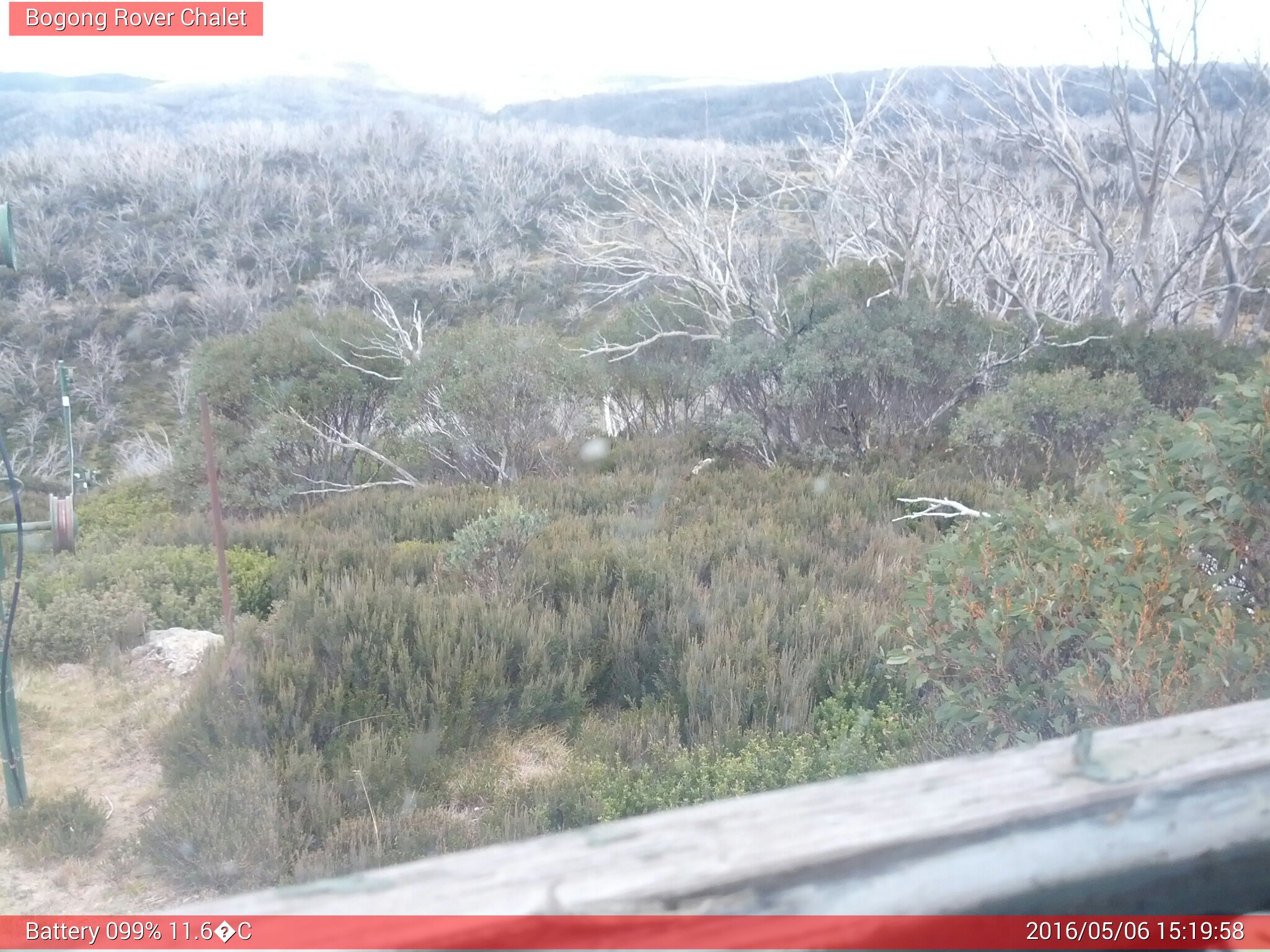 Bogong Web Cam 3:19pm Friday 6th of May 2016