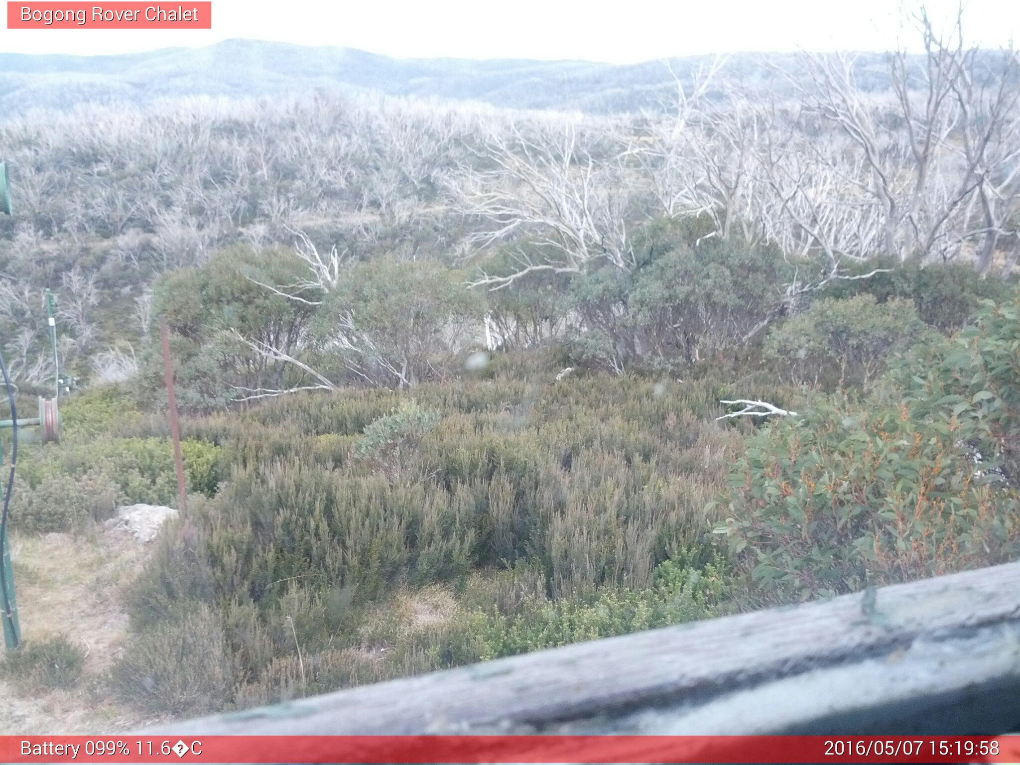 Bogong Web Cam 3:19pm Saturday 7th of May 2016