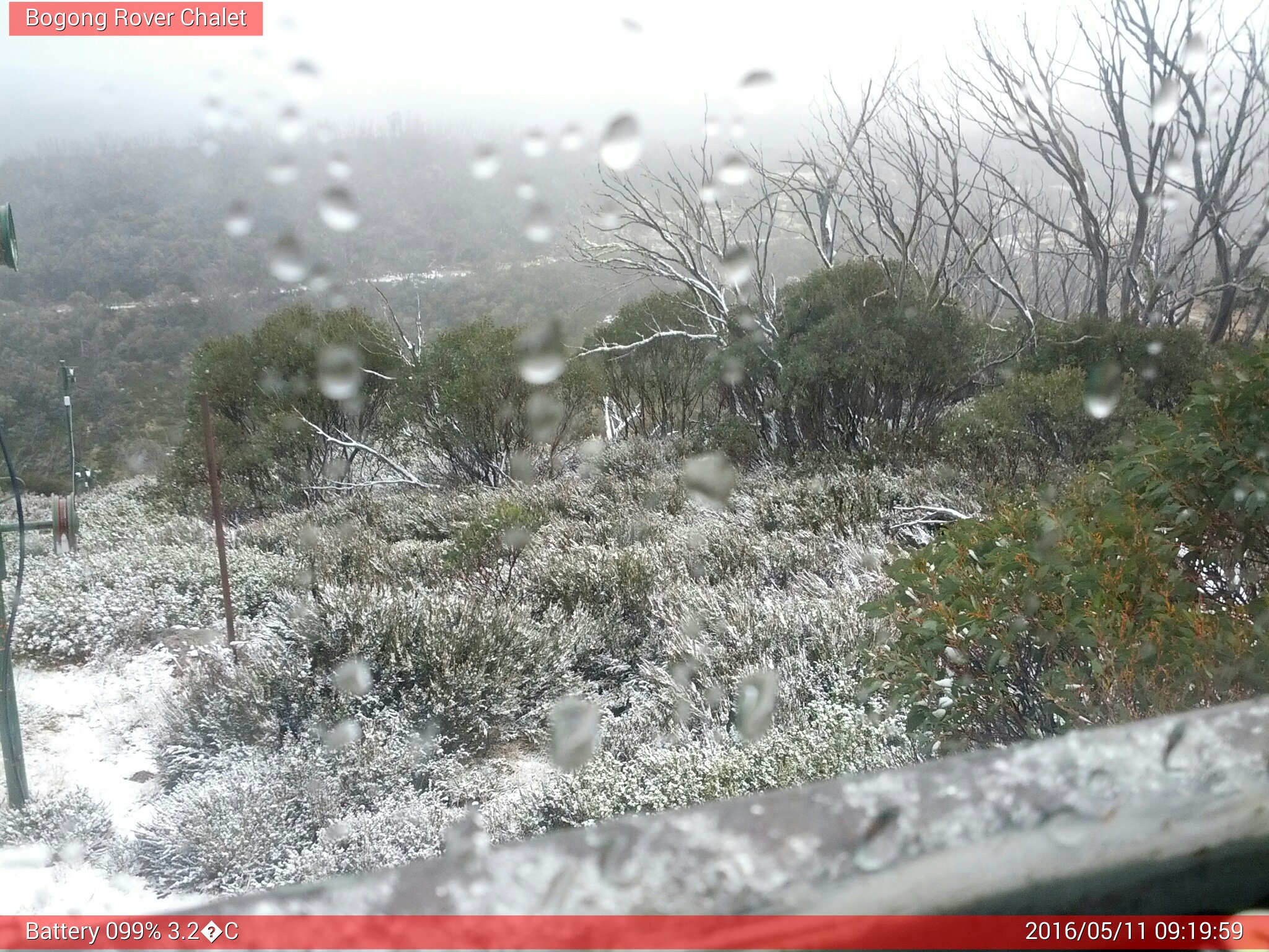 Bogong Web Cam 9:19am Wednesday 11th of May 2016