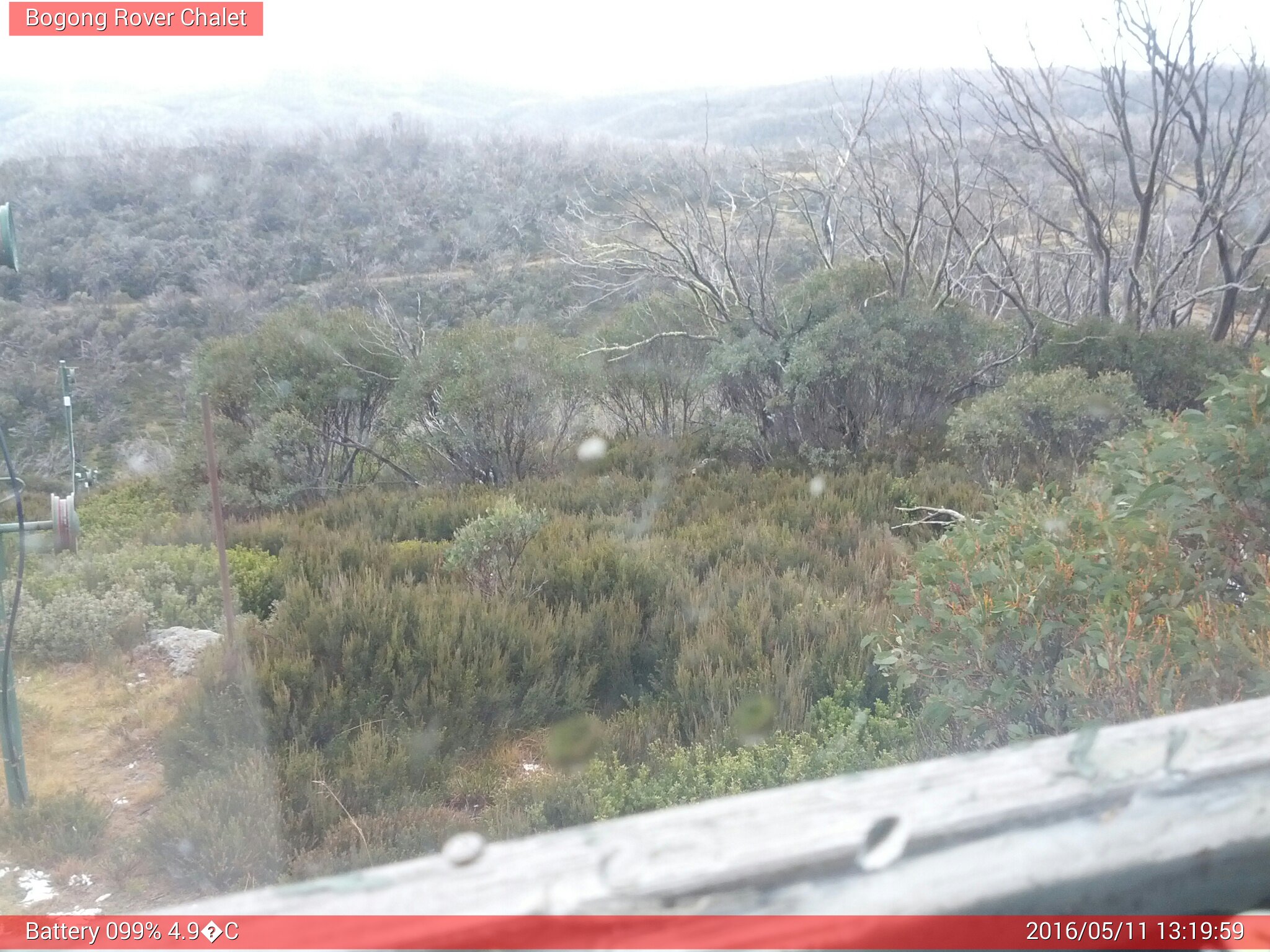 Bogong Web Cam 1:19pm Wednesday 11th of May 2016