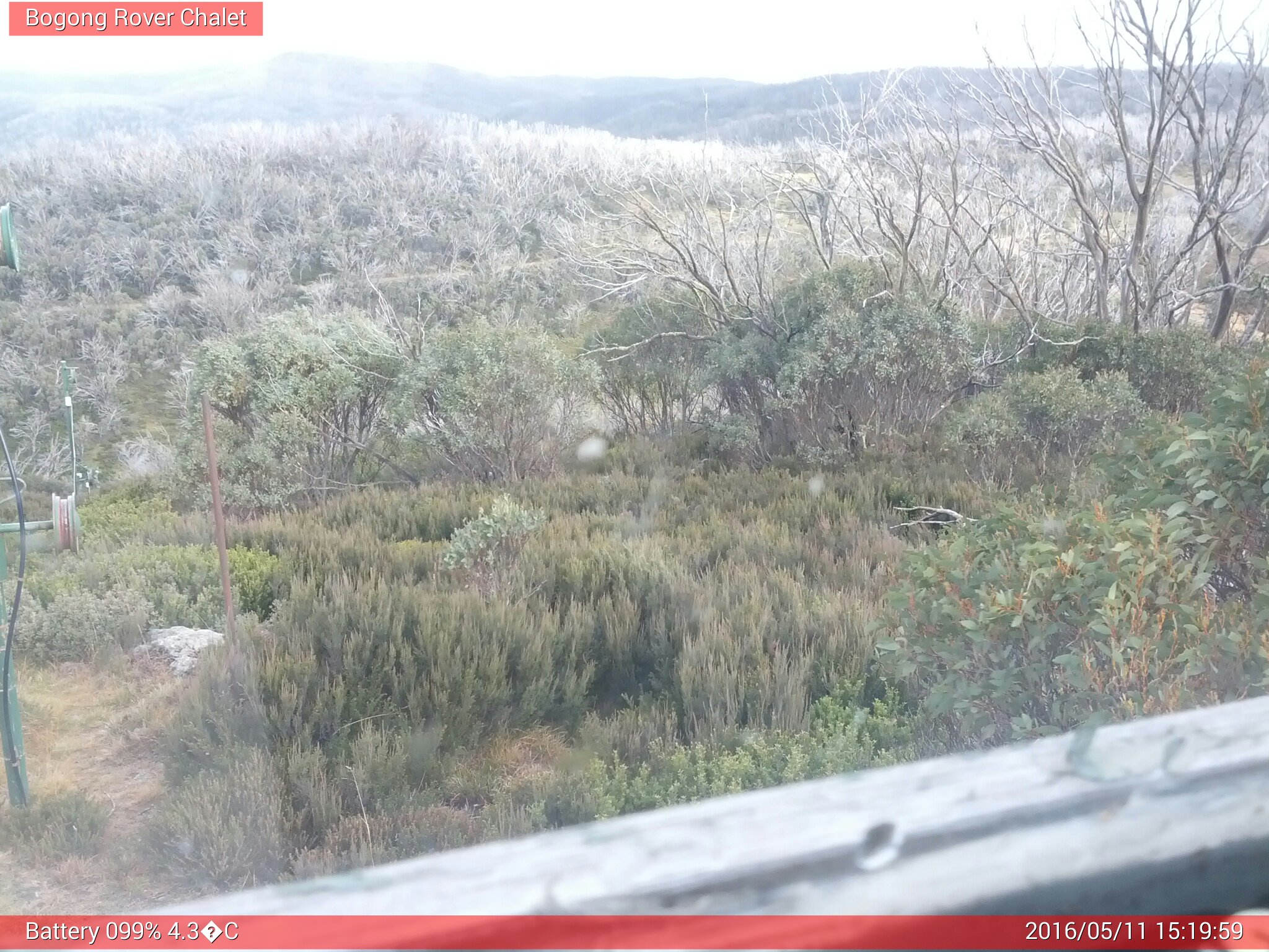 Bogong Web Cam 3:19pm Wednesday 11th of May 2016