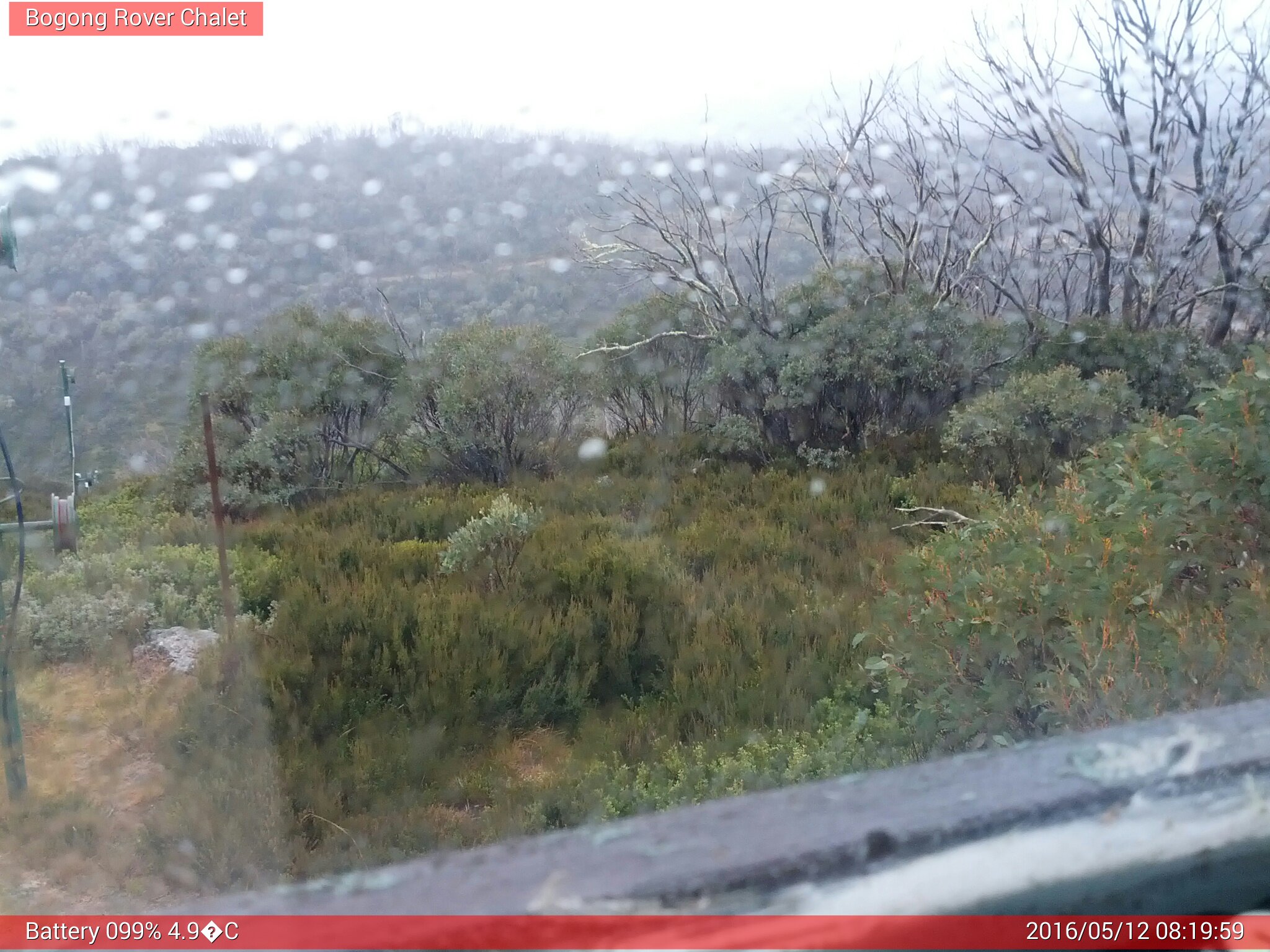 Bogong Web Cam 8:19am Thursday 12th of May 2016