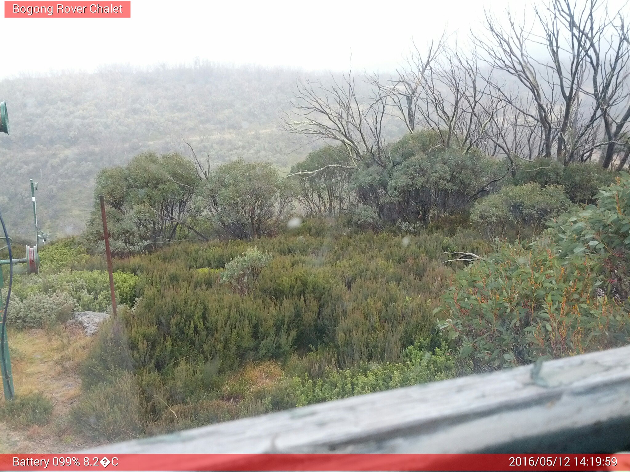 Bogong Web Cam 2:19pm Thursday 12th of May 2016